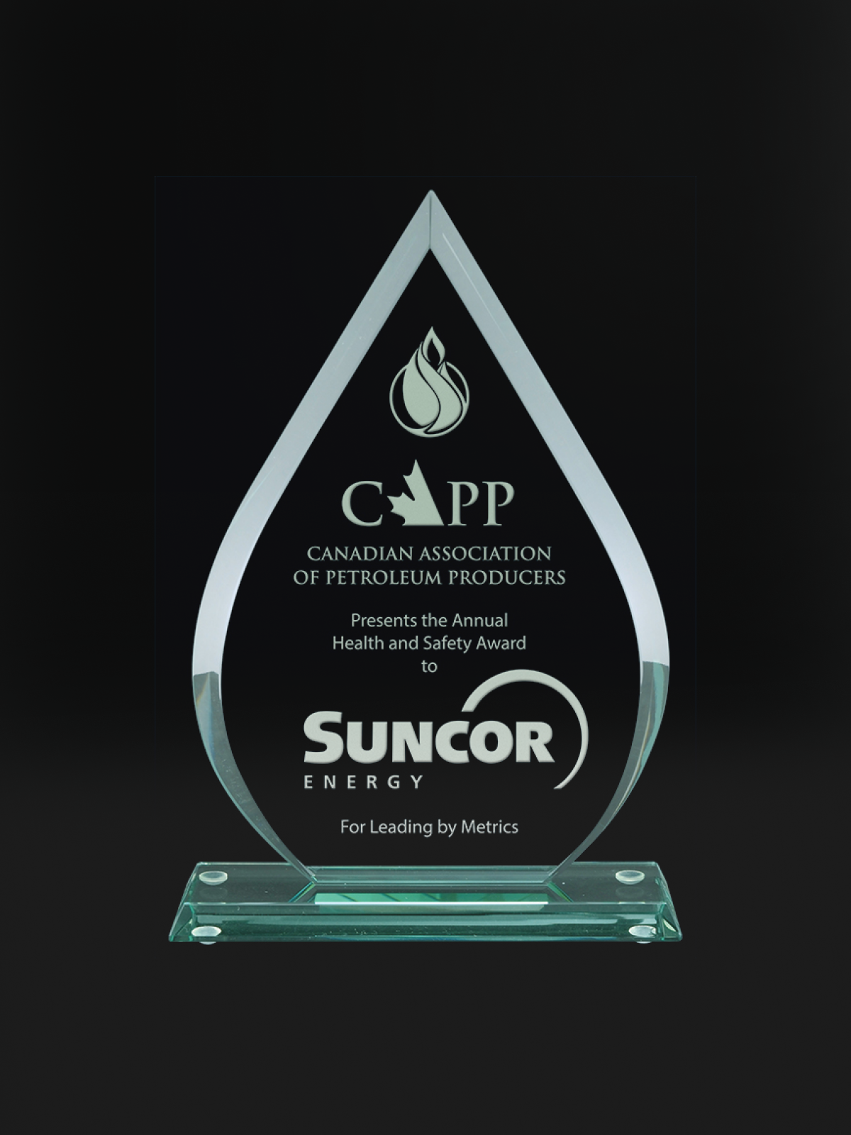 Teardrop Glass Award