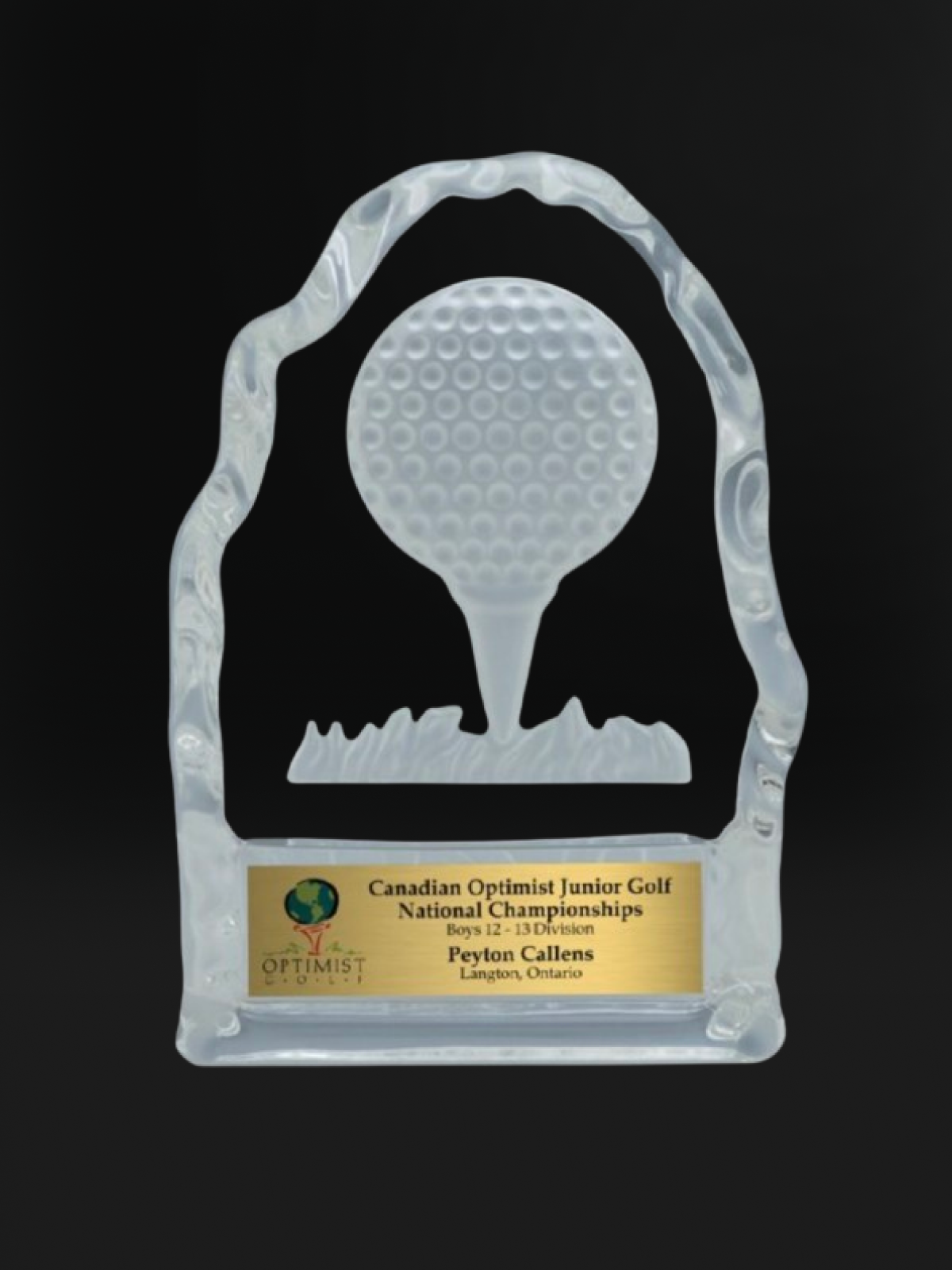 Golf Iceberg Glass Award