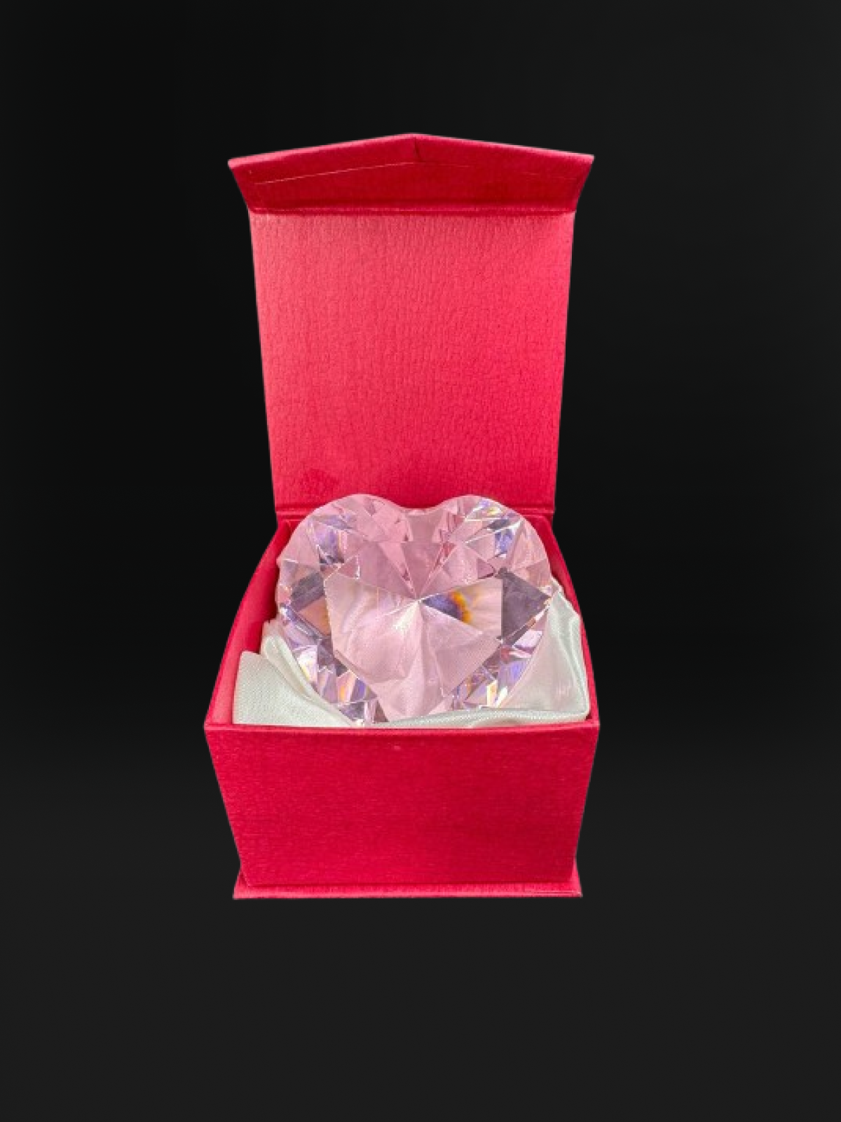 Glass Heart – Pink Crystal