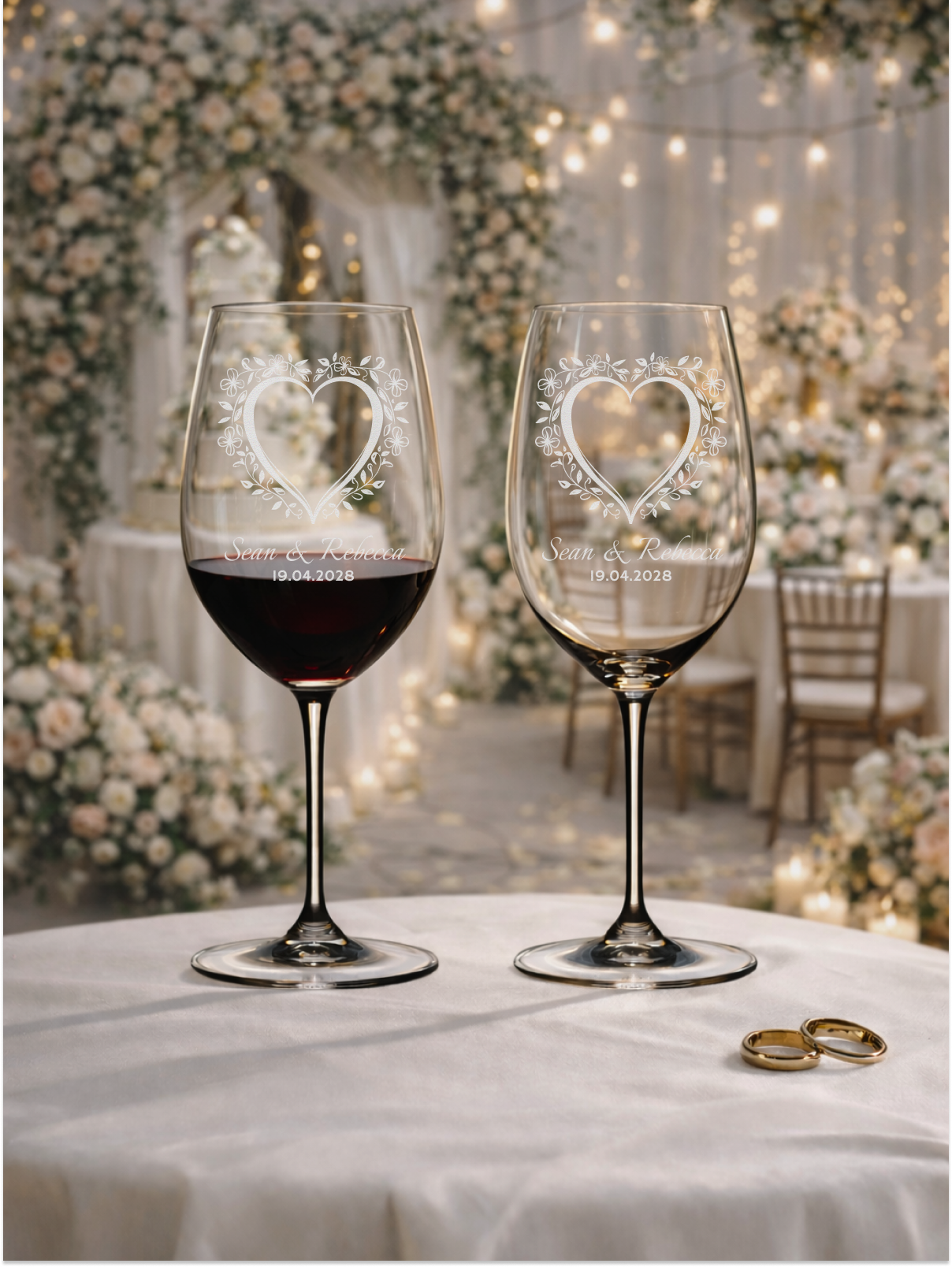Wedding Red Wine Glass