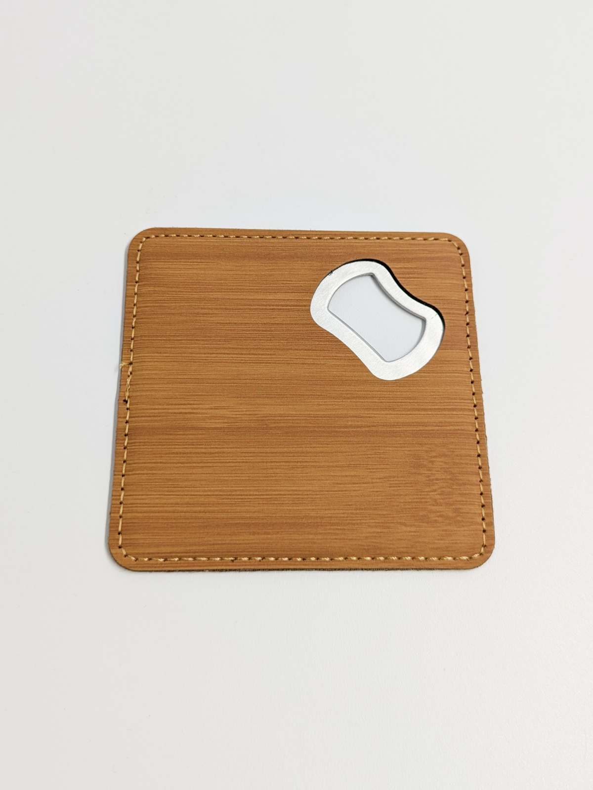 Laserable Leatherette Bottle Opener Coaster