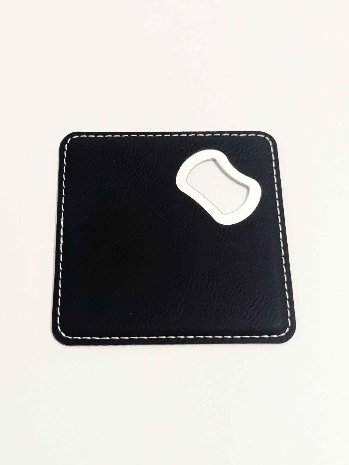 Laserable Leatherette Bottle Opener Coaster