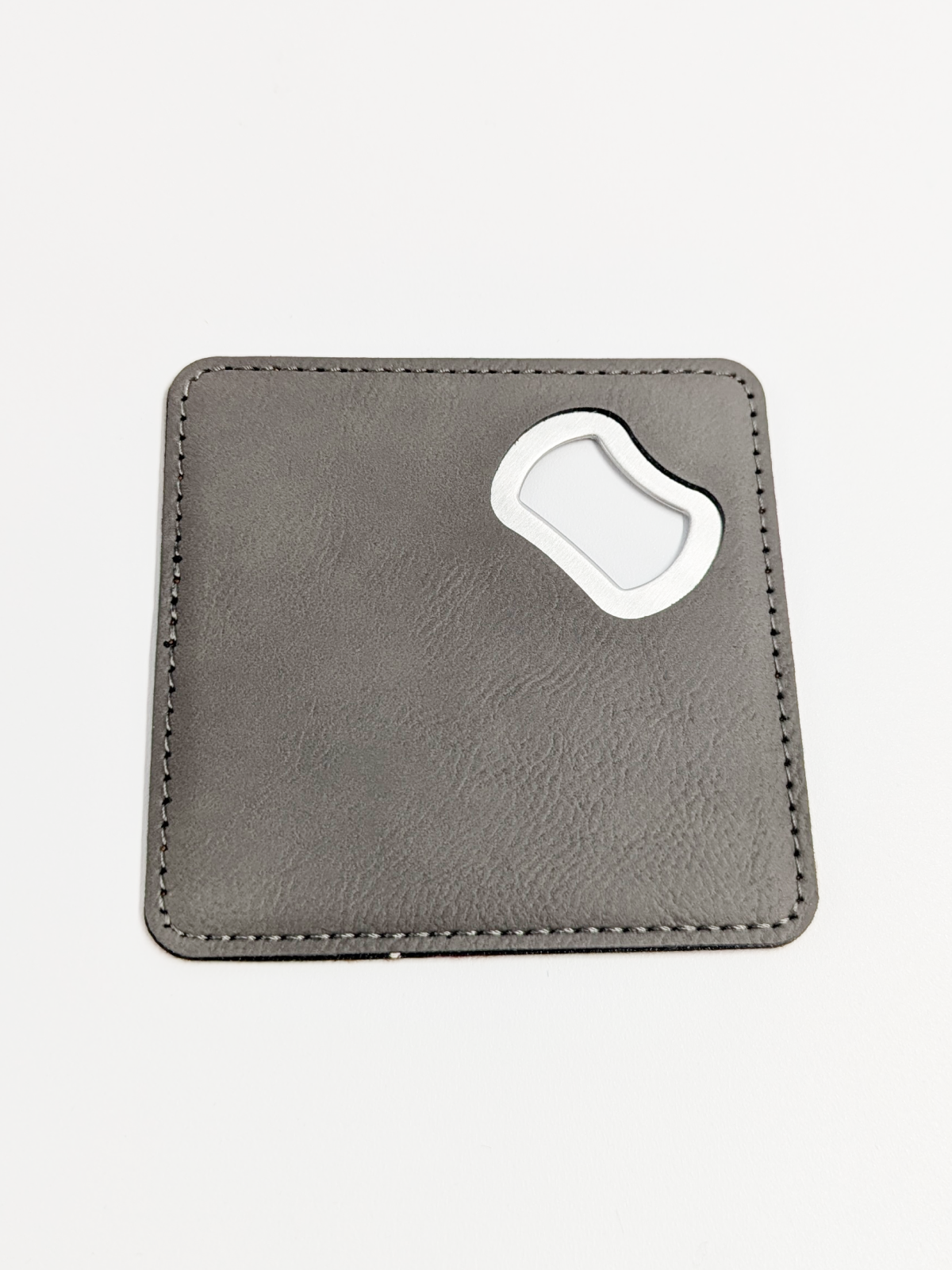 Laserable Leatherette Bottle Opener Coaster