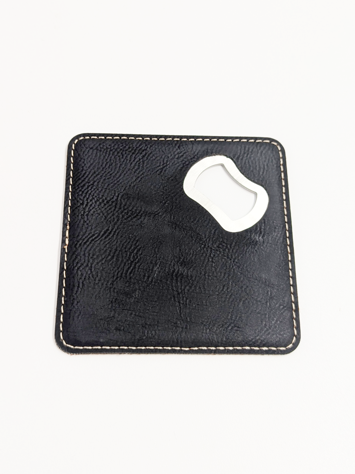 Laserable Leatherette Bottle Opener Coaster