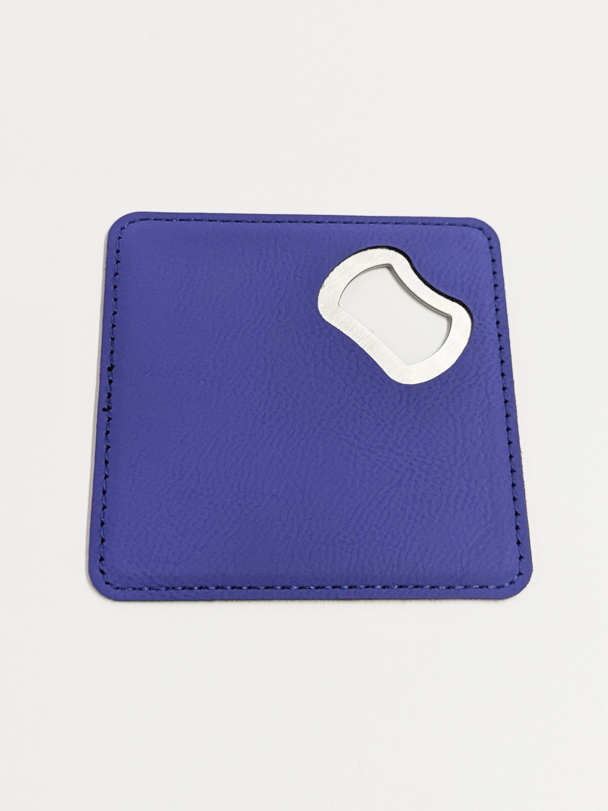 Laserable Leatherette Bottle Opener Coaster