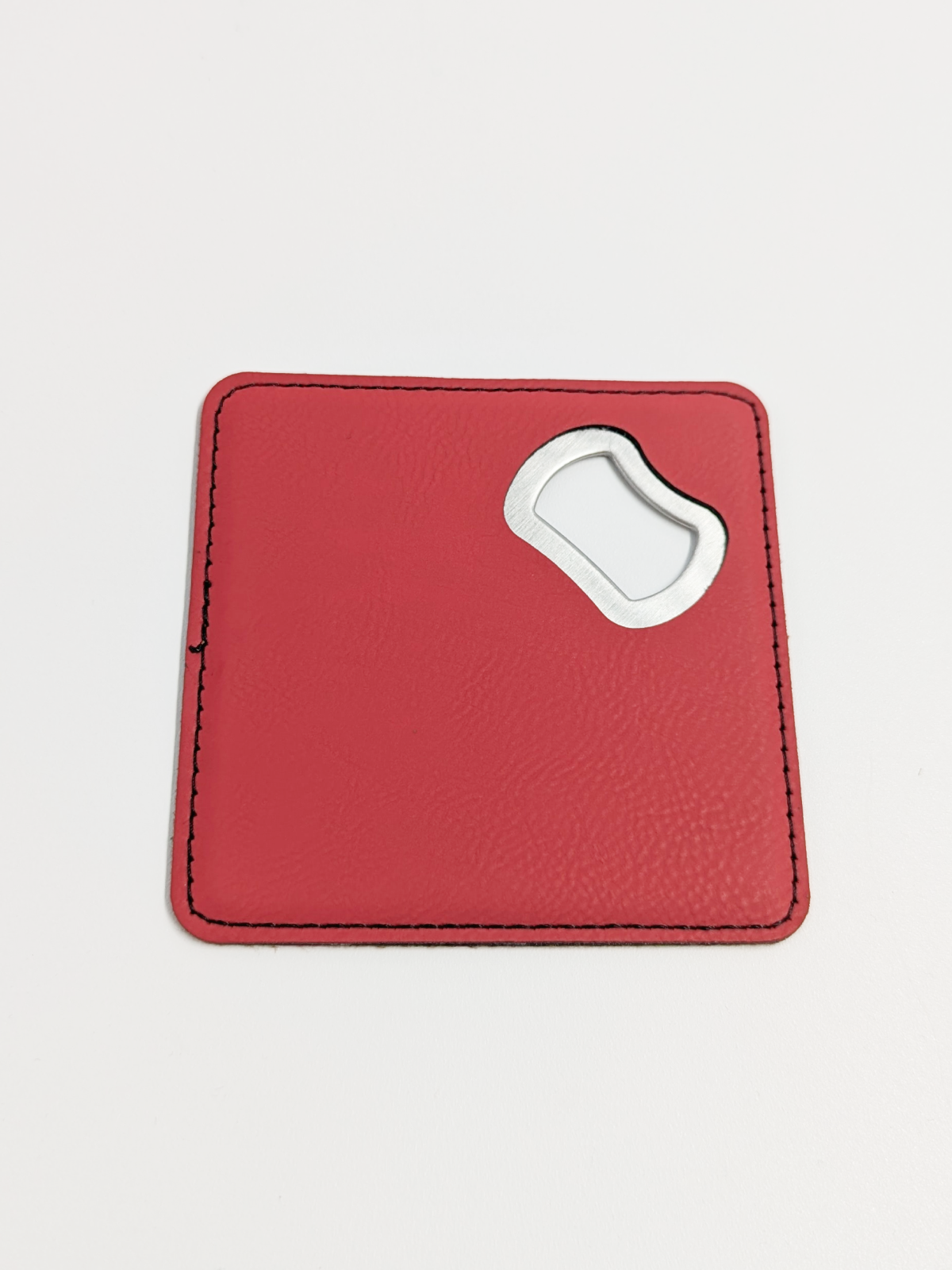 Laserable Leatherette Bottle Opener Coaster