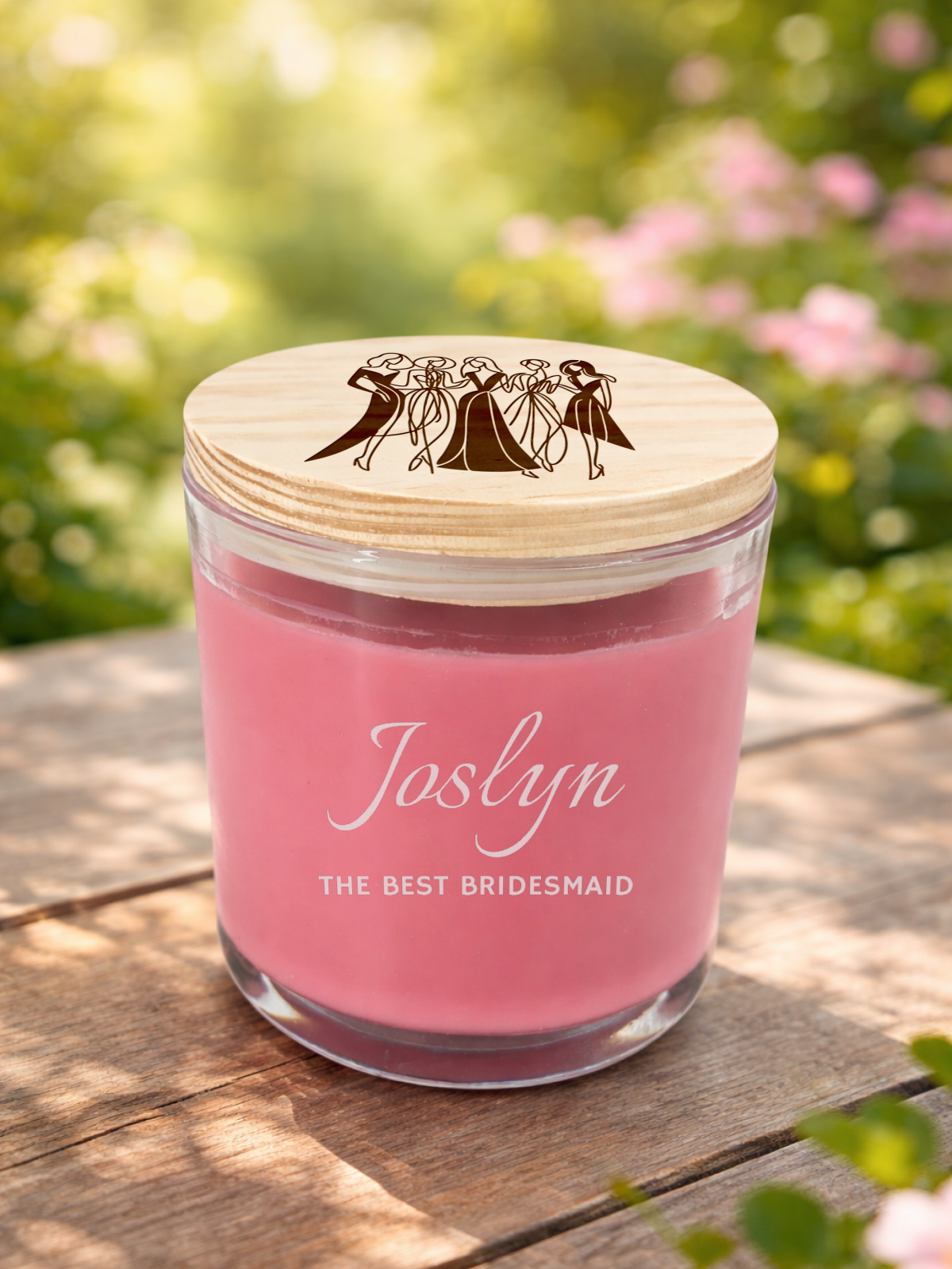 Wedding Glass Candles with Engraving