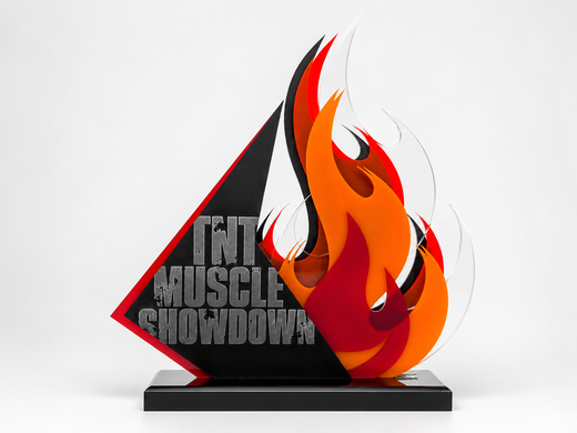 Muscle Showdown Flame Acrylic Award