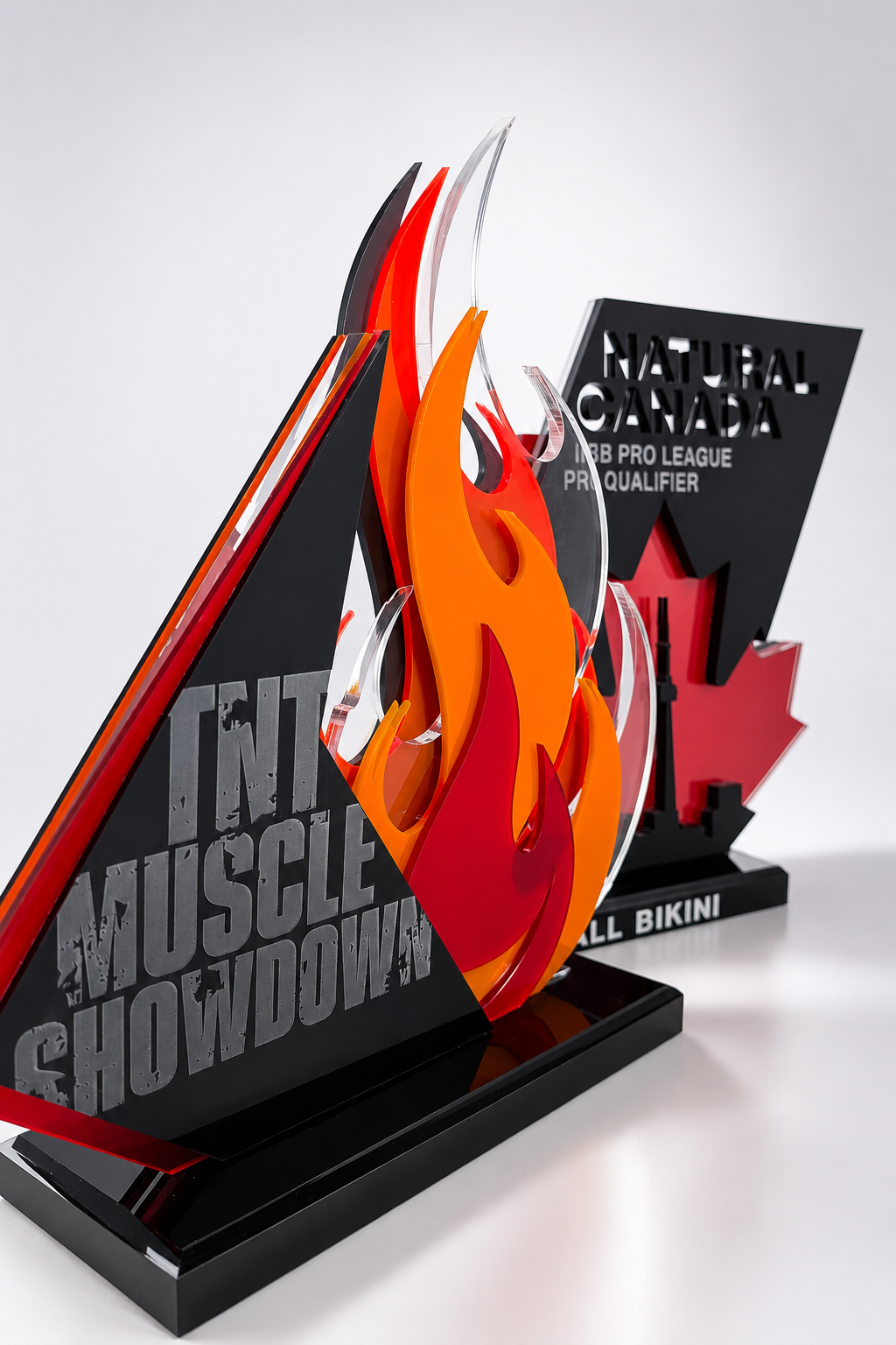 Depth is built into the award — not simulated on a flat surface.