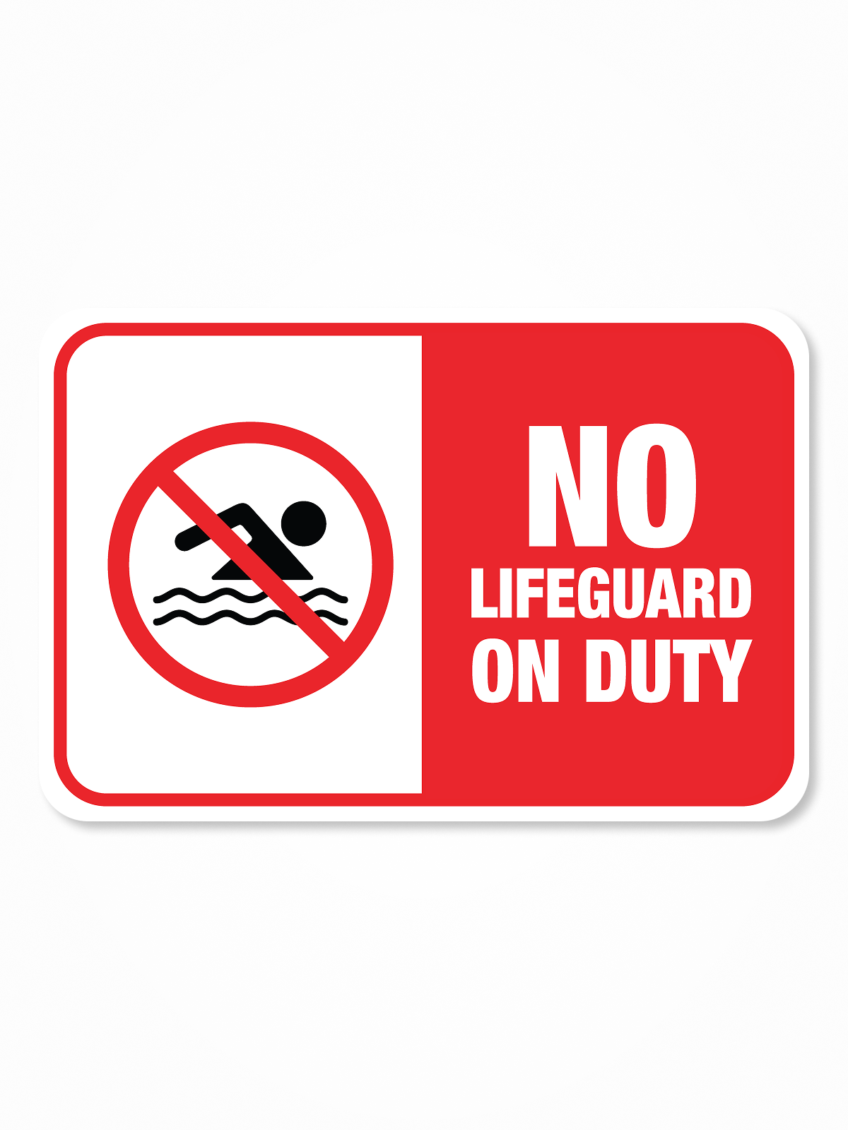 “No Lifeguard On Duty” Aluminum Signs