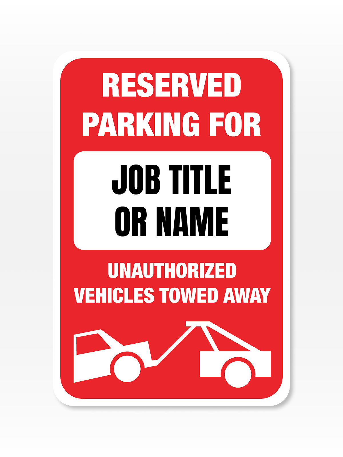 "Reserved Parking" Aluminum Signs