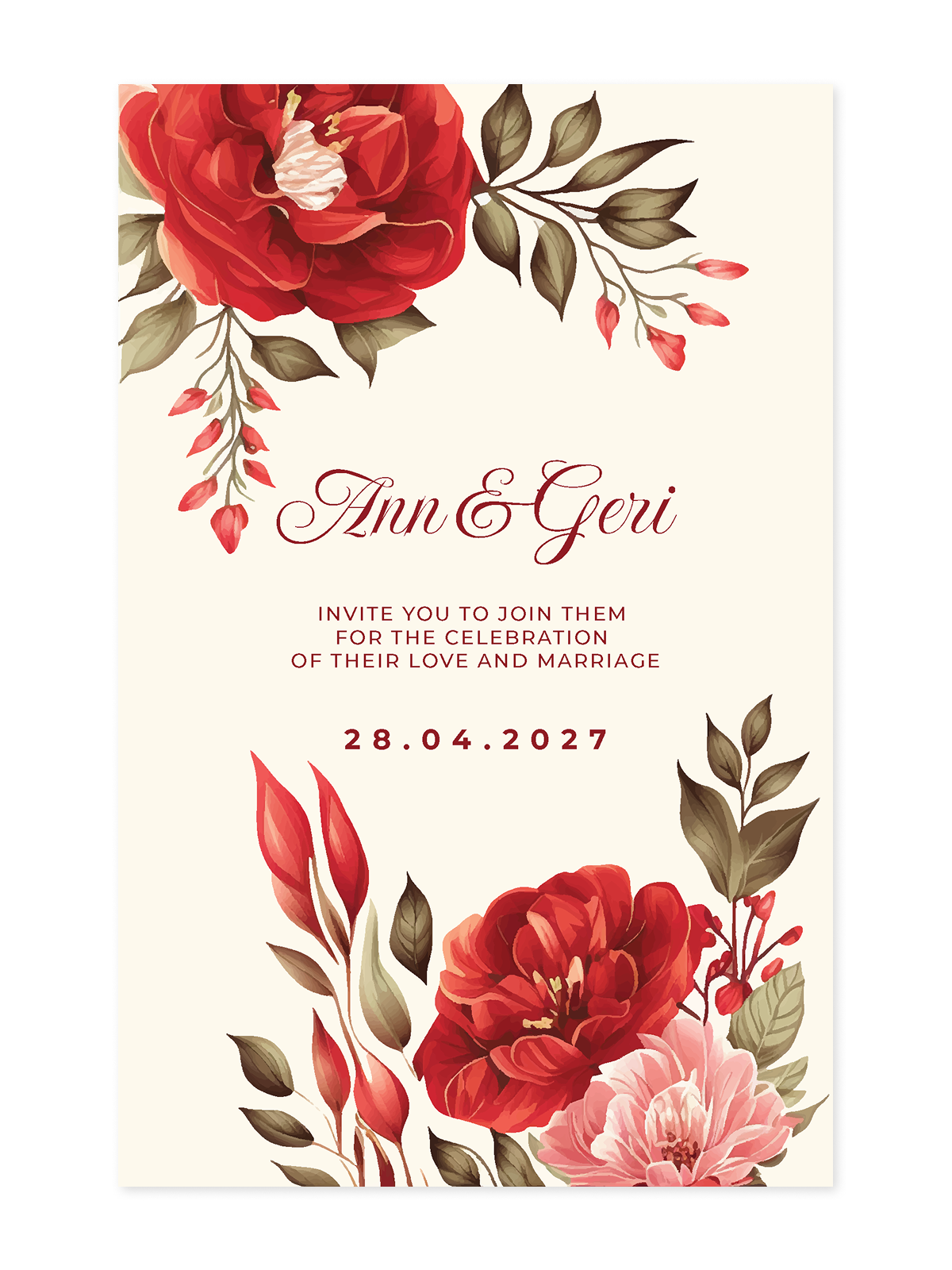 Wedding Invitations - Ruby