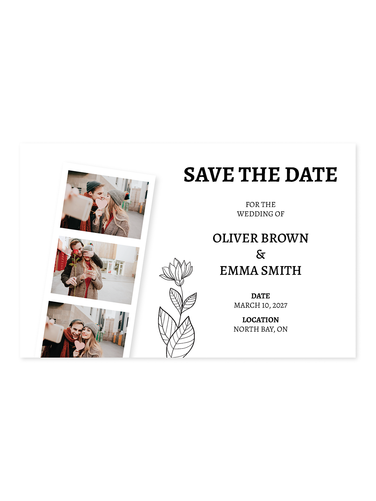 Save the Date - Long Strip Photo Cards
