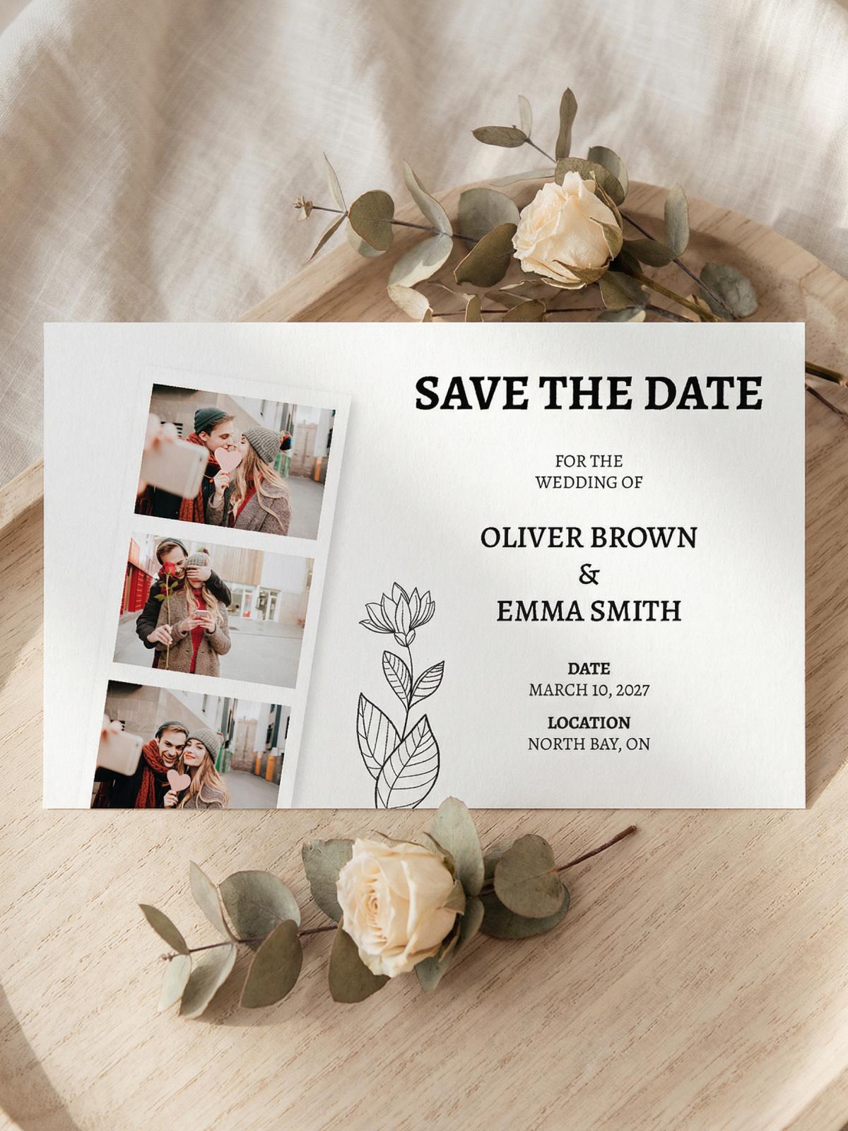 Save the Date - Long Strip Photo Cards