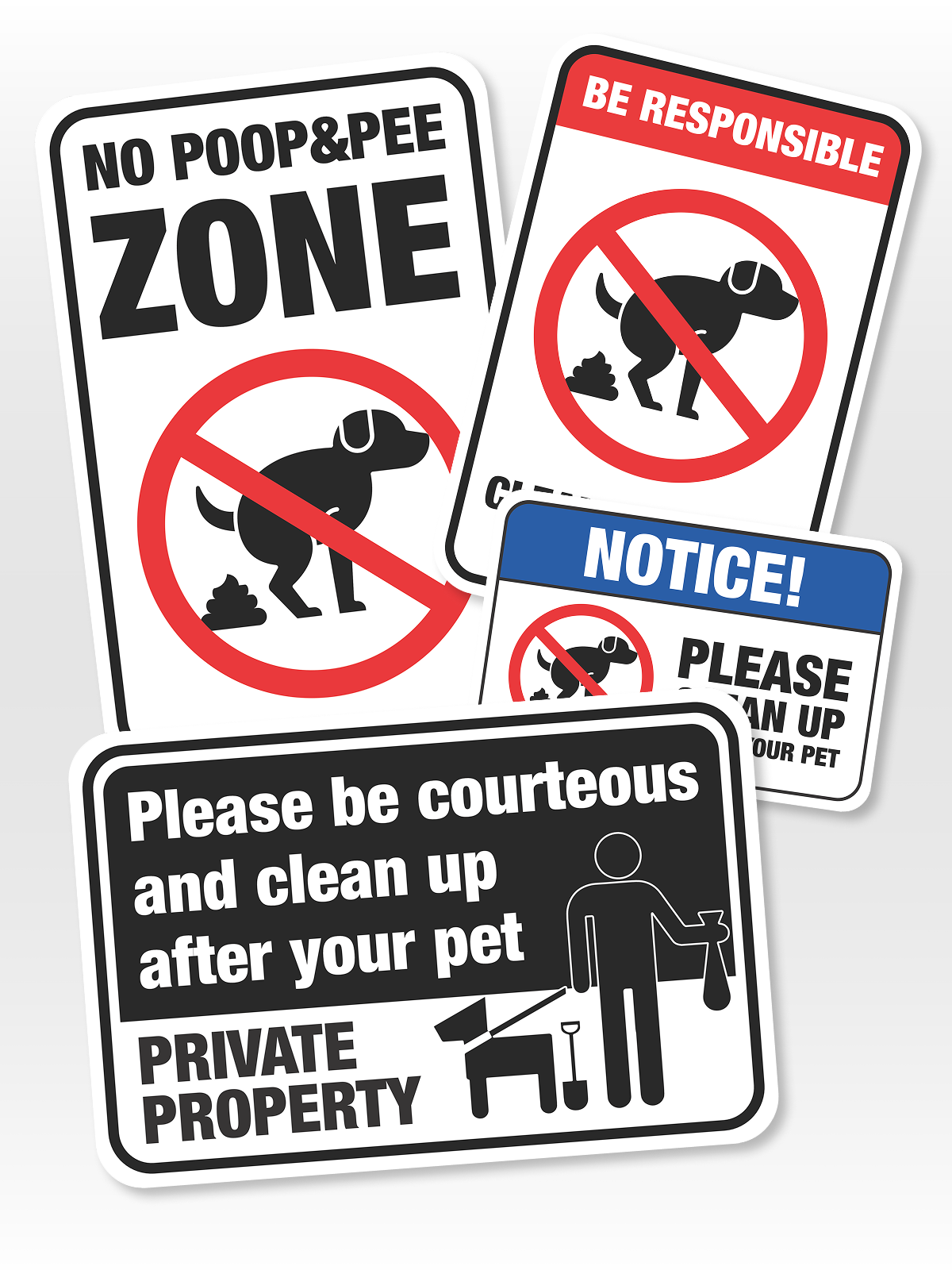"Pet Waste" Aluminum Signs