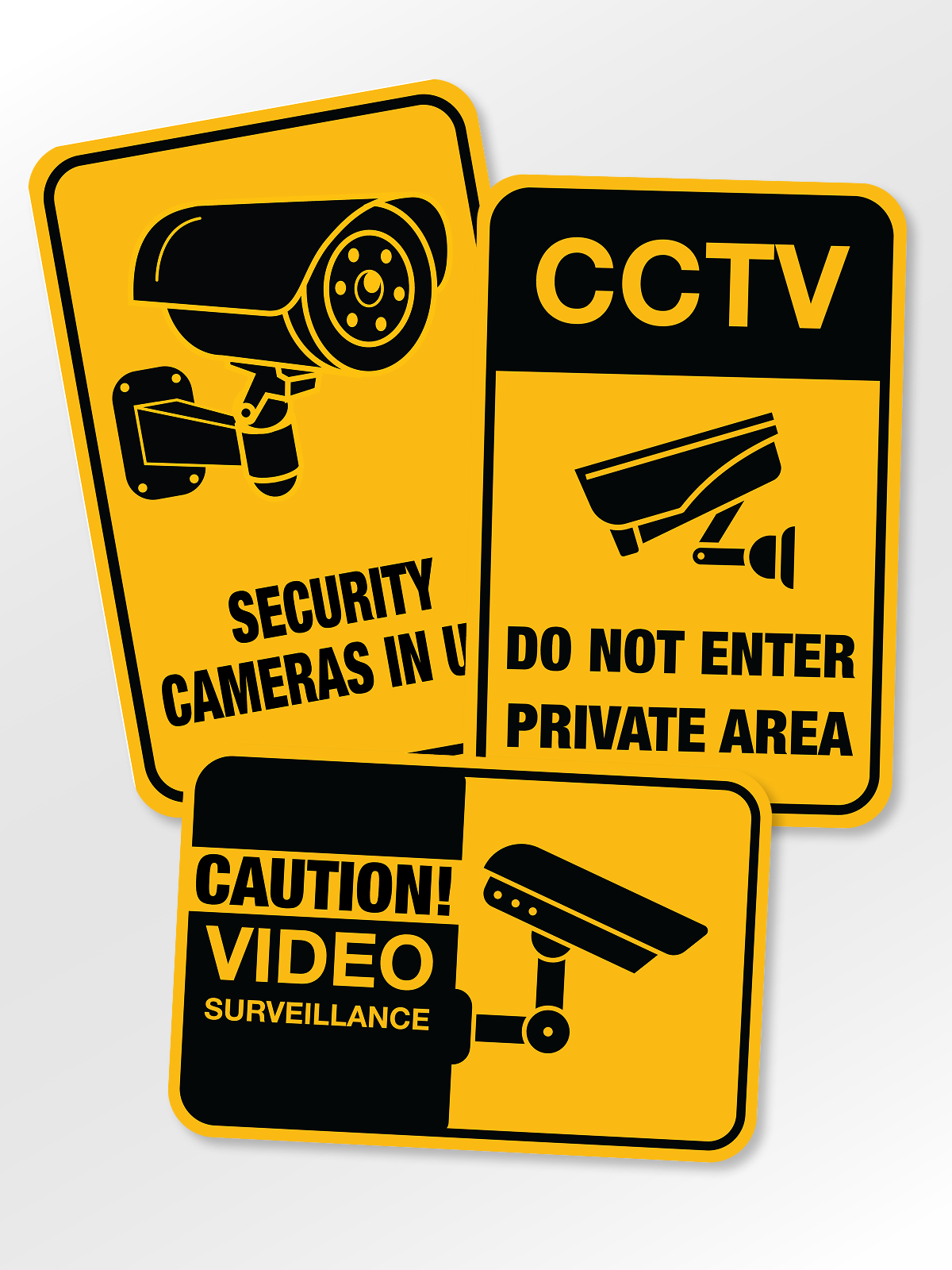 "Security Cameras" Aluminum Signs