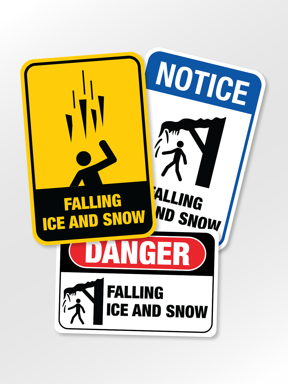 “Falling Ice” Aluminum Signs