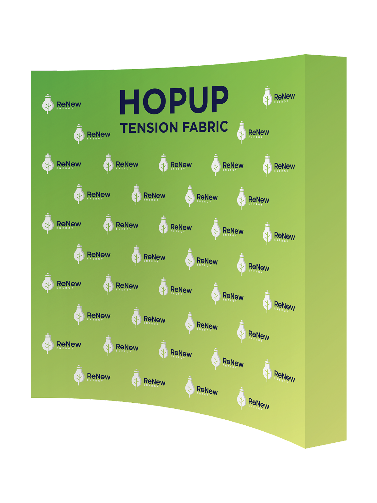 Hopup™ Curved Full Height Tension Fabric Display - 7.5 ft