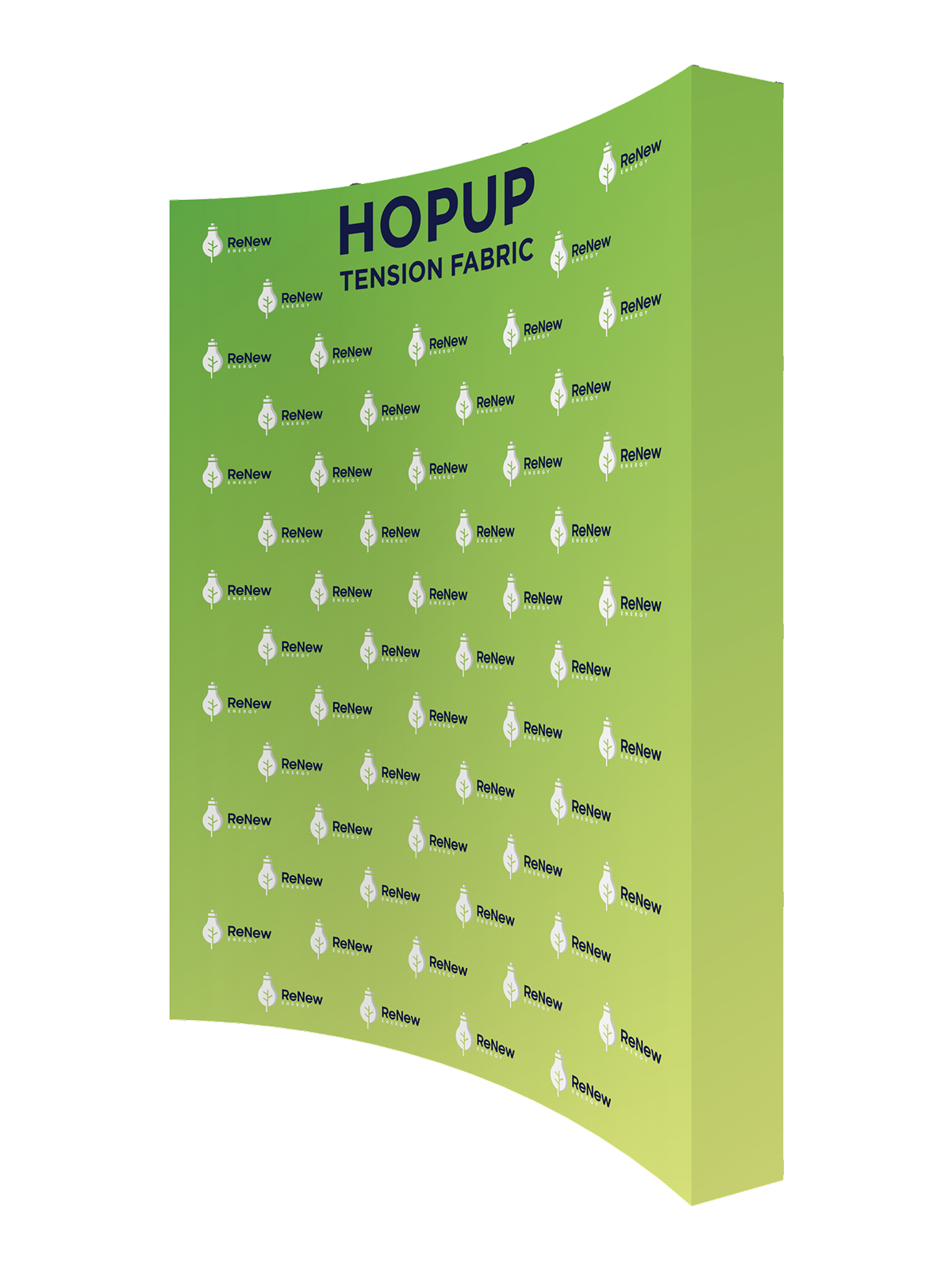 Hopup™ Curved Full Height Tension Fabric Display - 7.5 ft