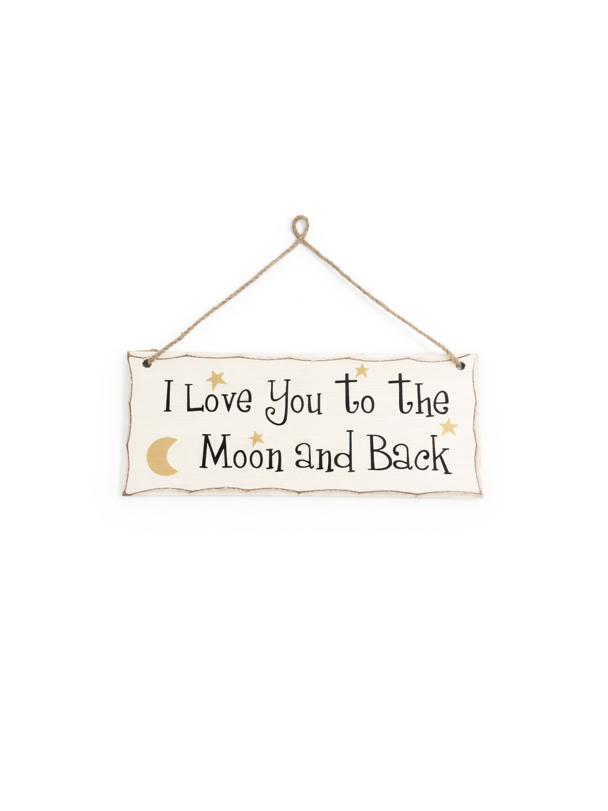 “I Love You to the Moon and Back” Hanging Wooden Sign