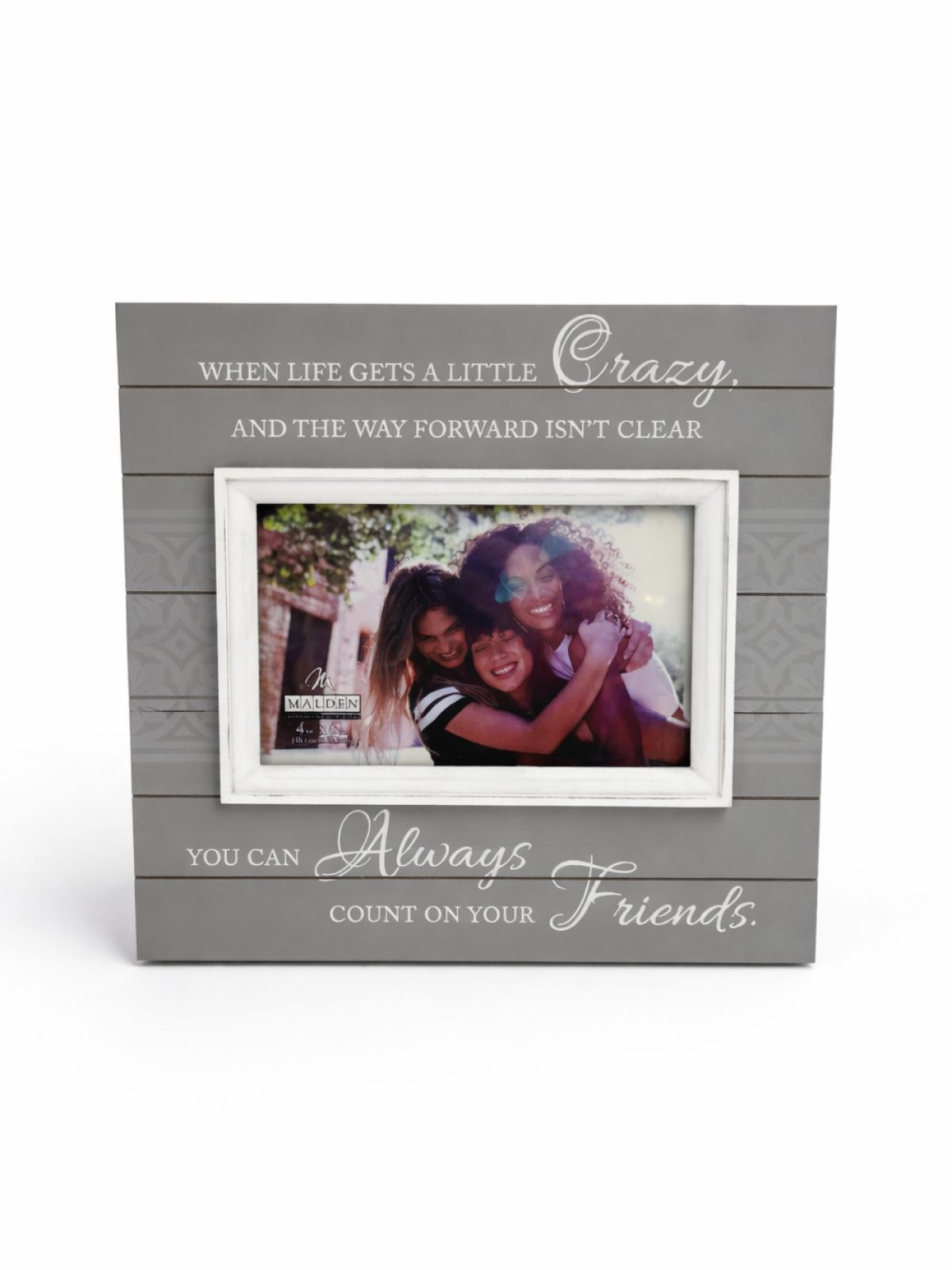 “Count on Your Friends” Wooden Photo Frame
