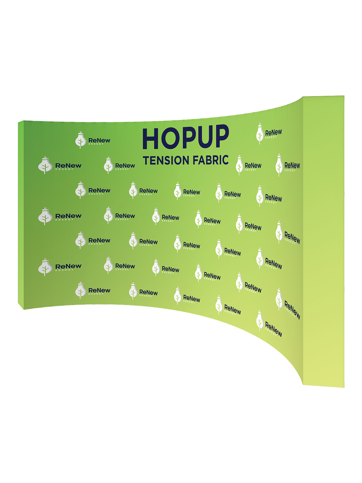 Hopup™ Curved Full Height Tension Fabric Display - 15 ft