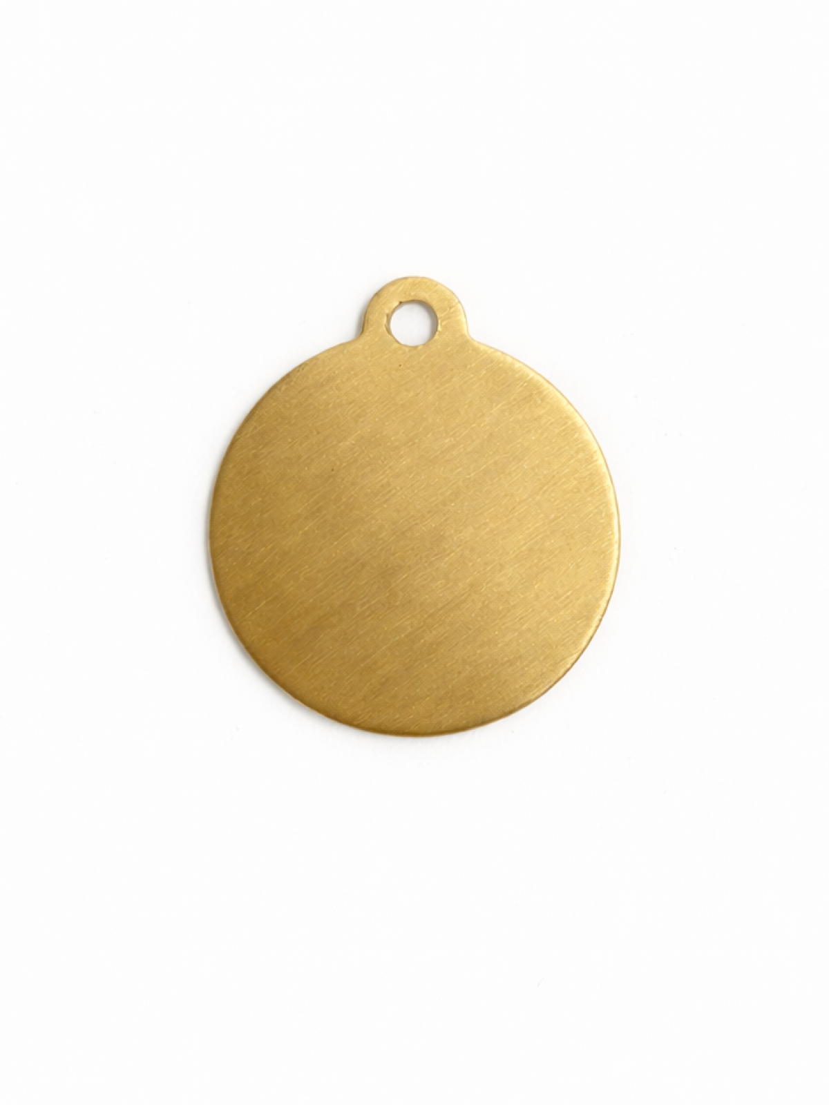 Modern Gold Round ID Tag