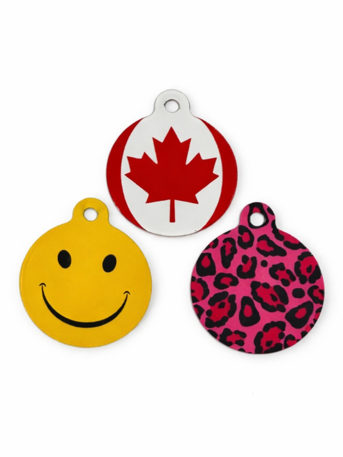 Colorful Round Pet Name Tags