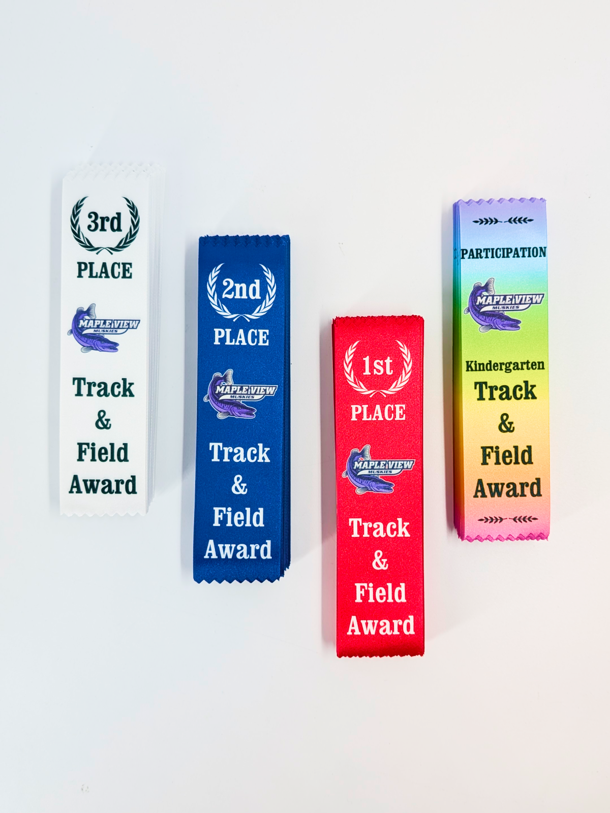 Custom Track Ribbons English Track & Field Ribbons – TES: The Engraving Shoppe
