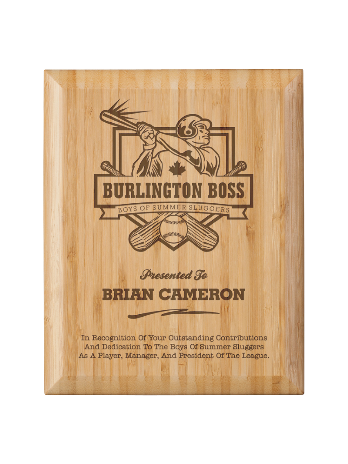 Bamboo Plaque