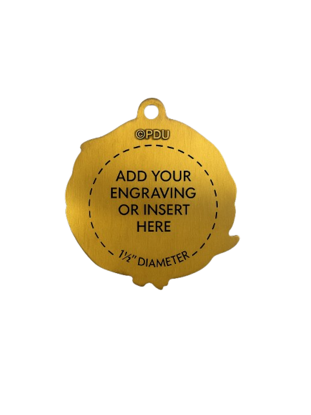 Sculptured Insert Medal – Antique Gold Finish