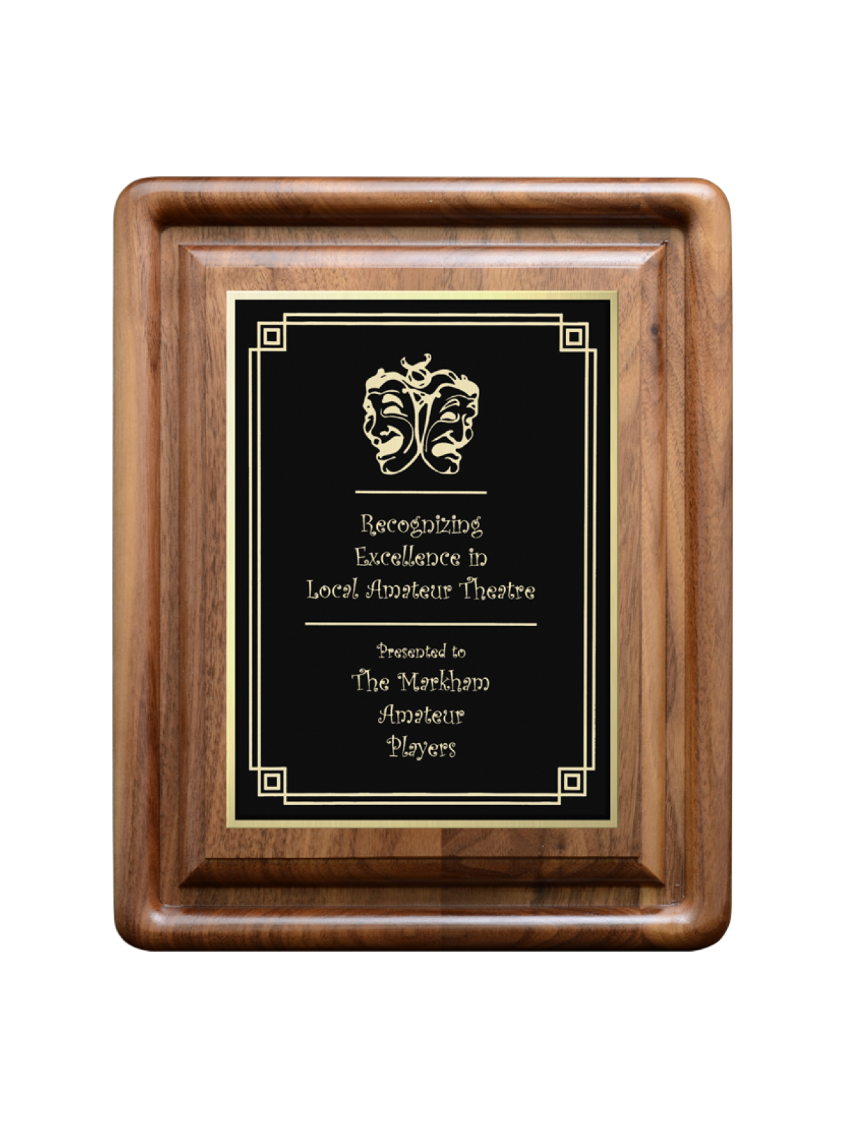 Walnut Gallery Bevel Plaque