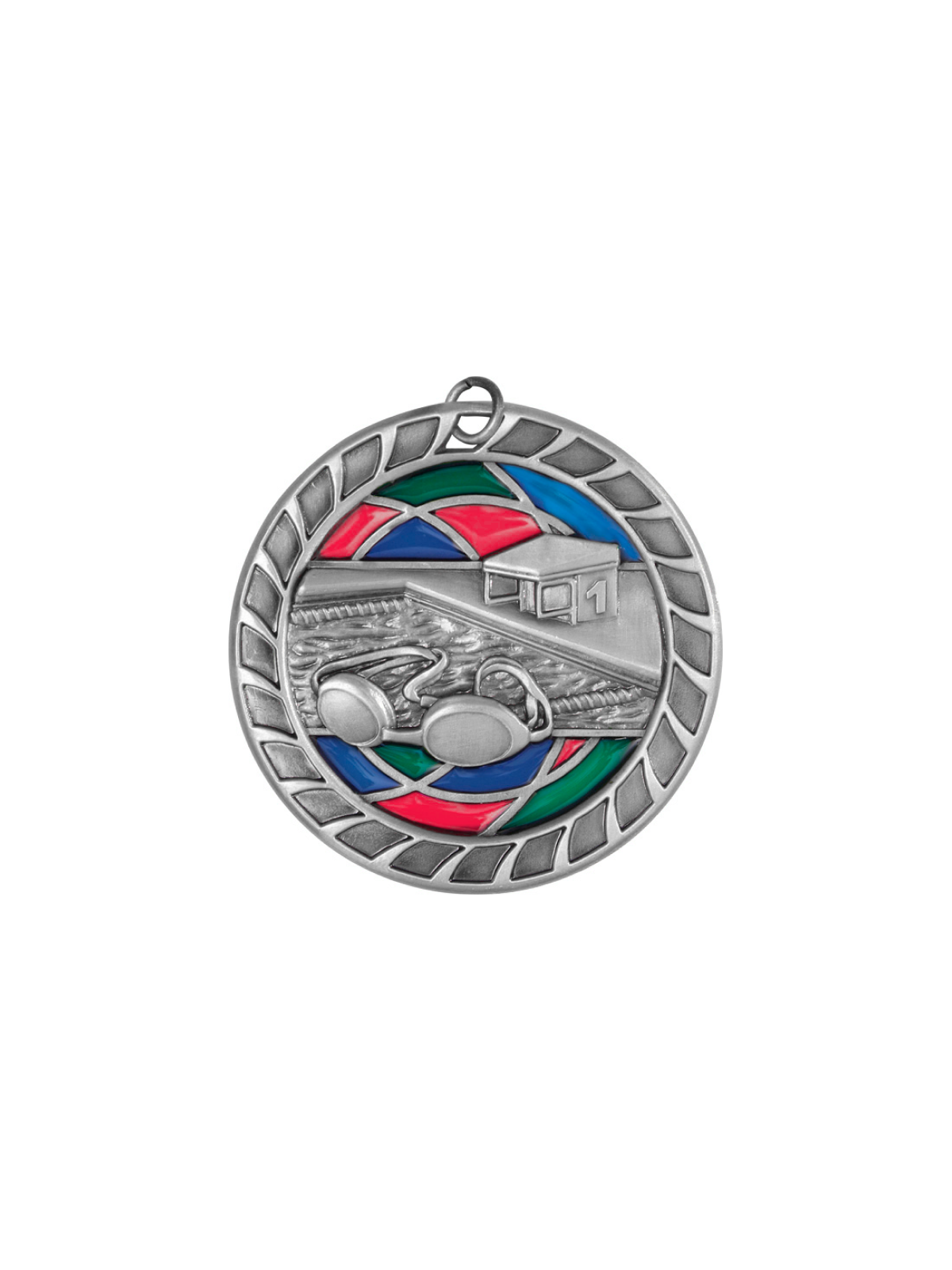 Stained Glass Medals - Swimming