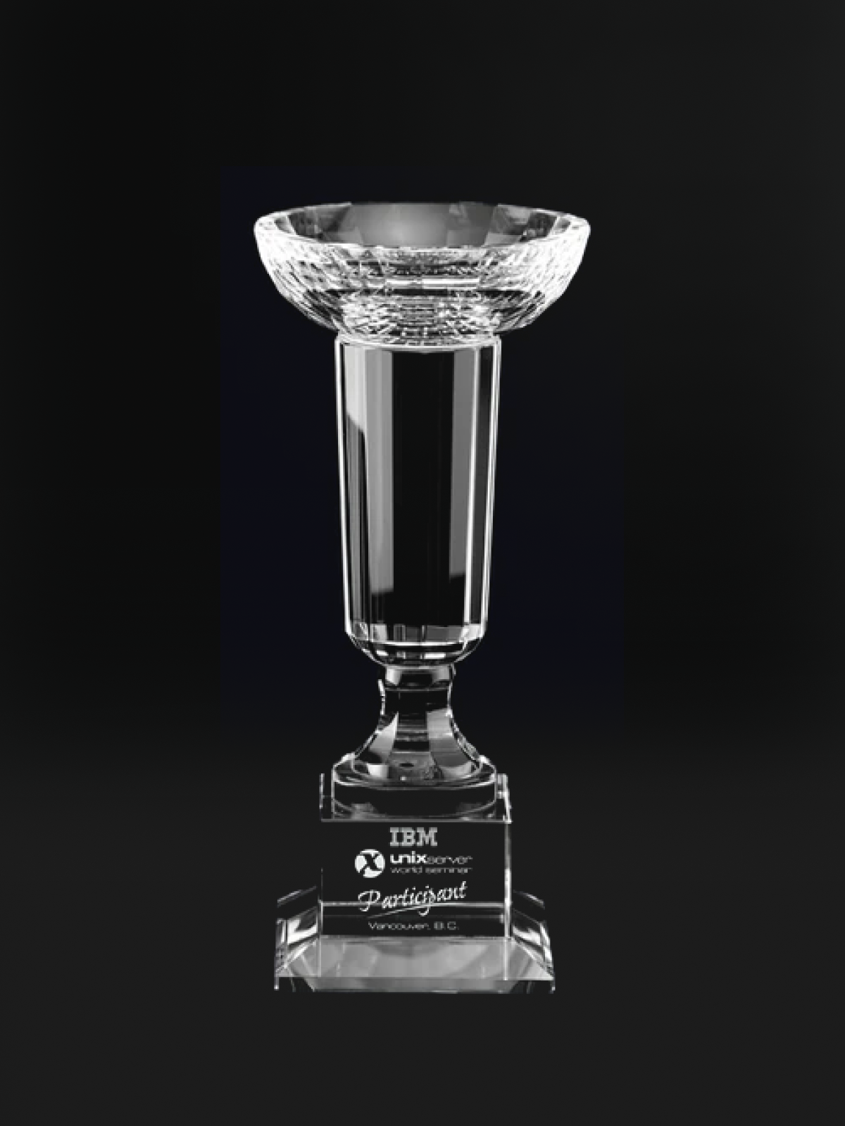 Pinacle Bowl Crystal Award - The Engraving Shoppe