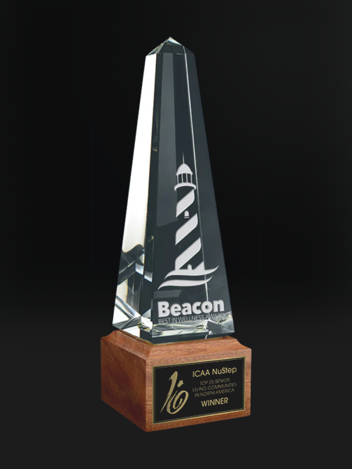 Lighthouse Crystal Award - The Engraving Shoppe