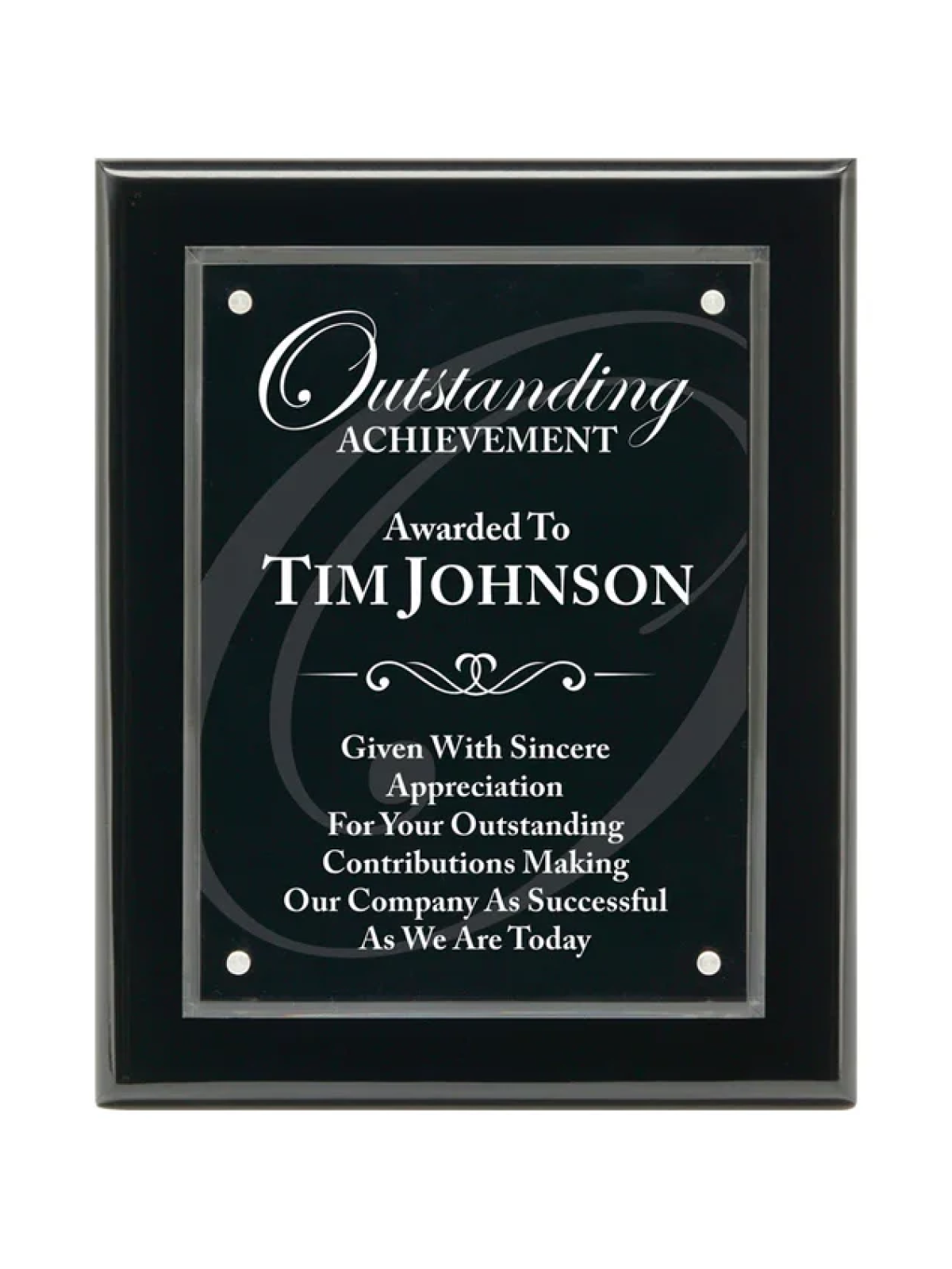 Piano Black Acrylic Plaque - The Engraving Shoppe