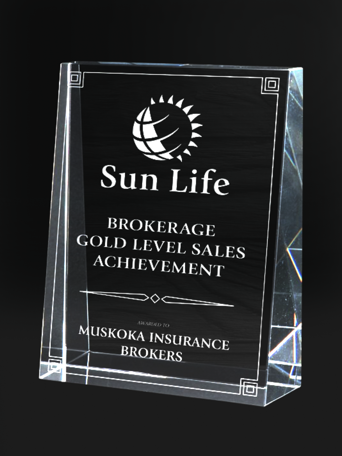 Keystone Wedge Crystal Award