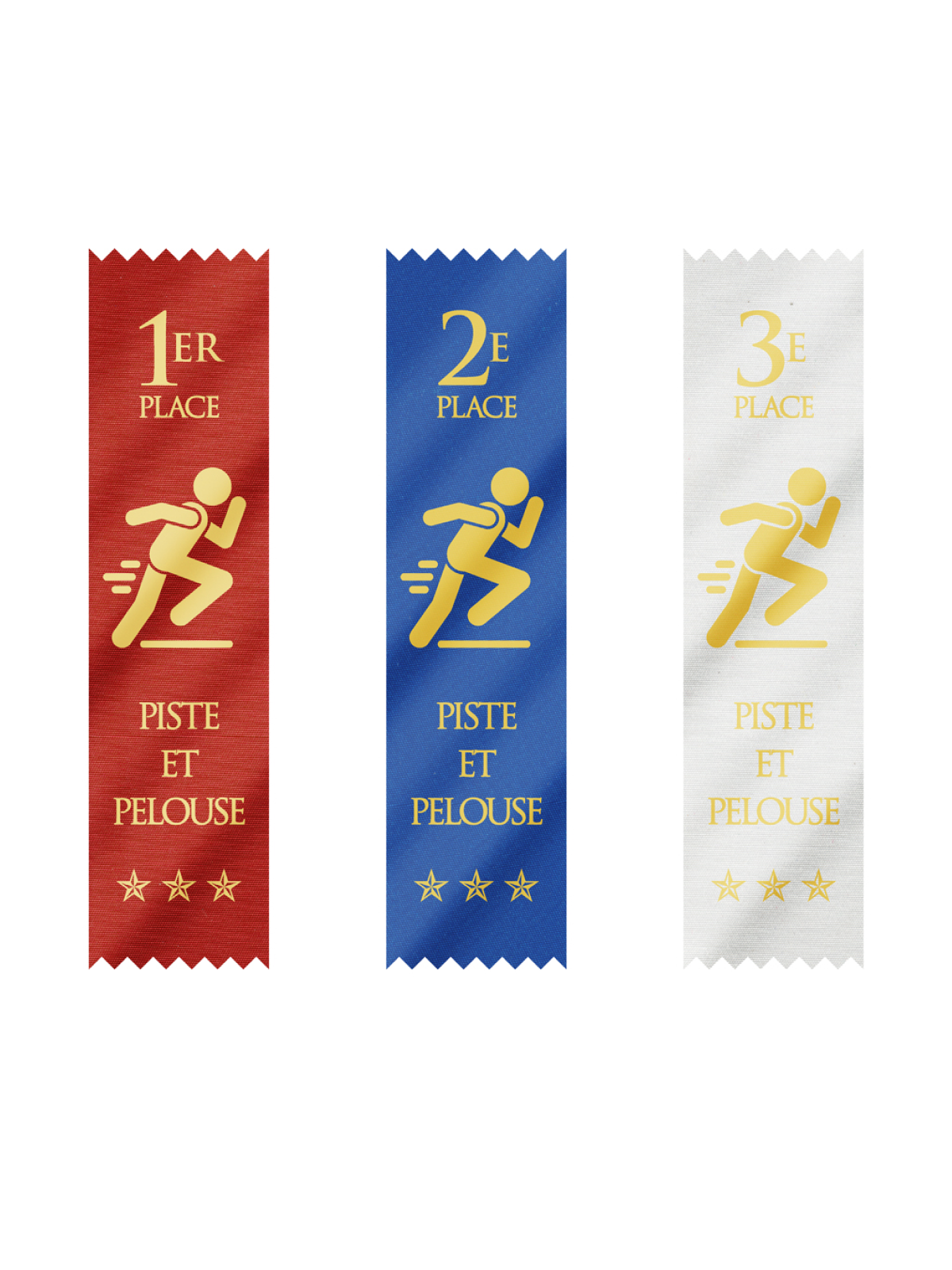 French Piste et Pelouse Ribbons - The Engraving Shoppe