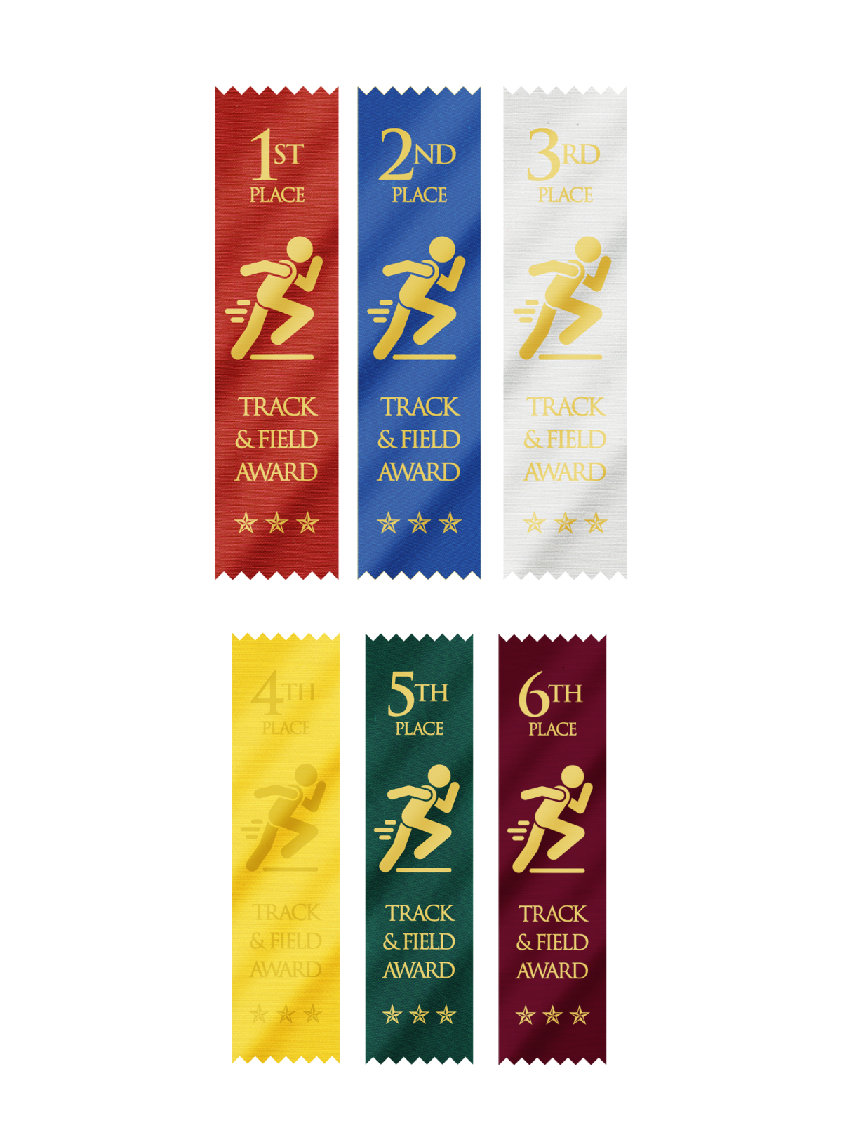 English Track & Field Ribbons