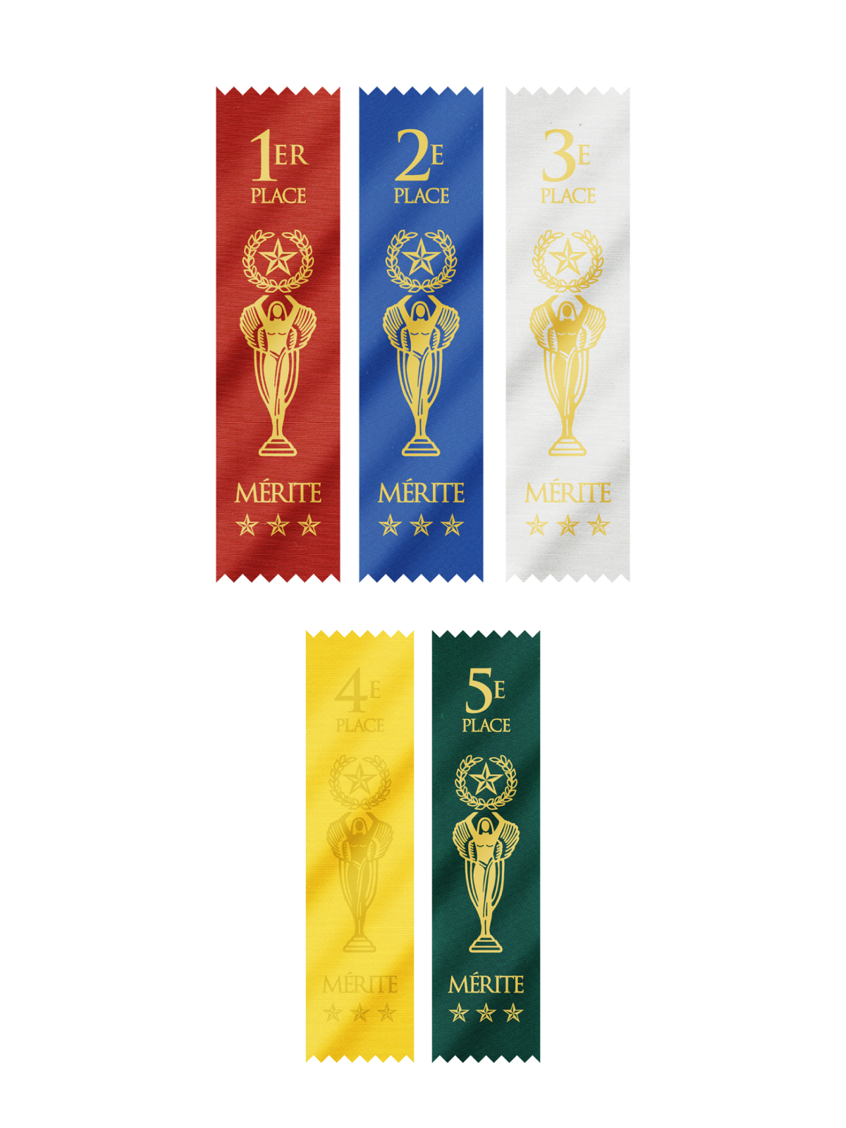 French 1st to 5th Ribbons