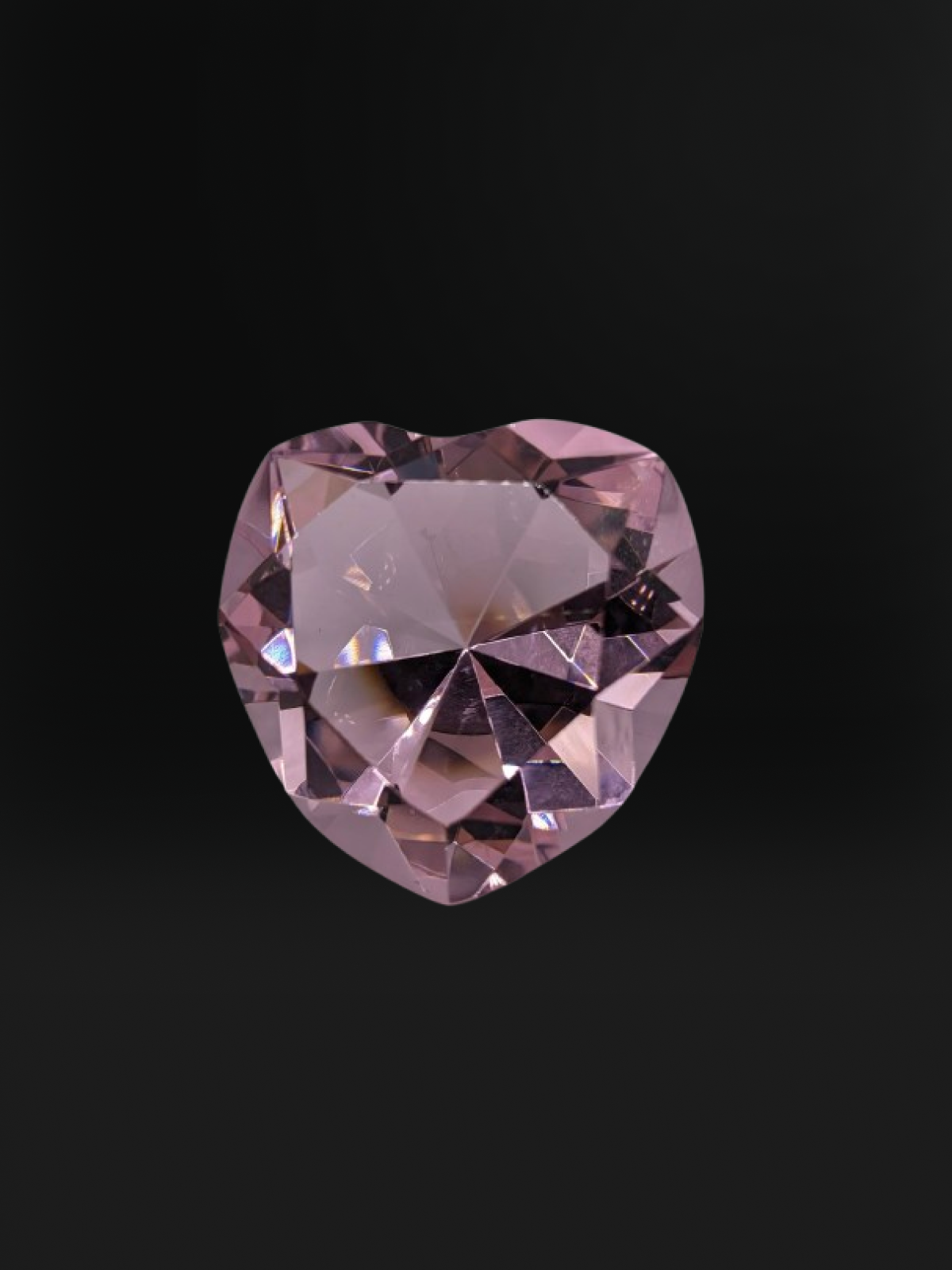 Glass Heart – Pink Crystal