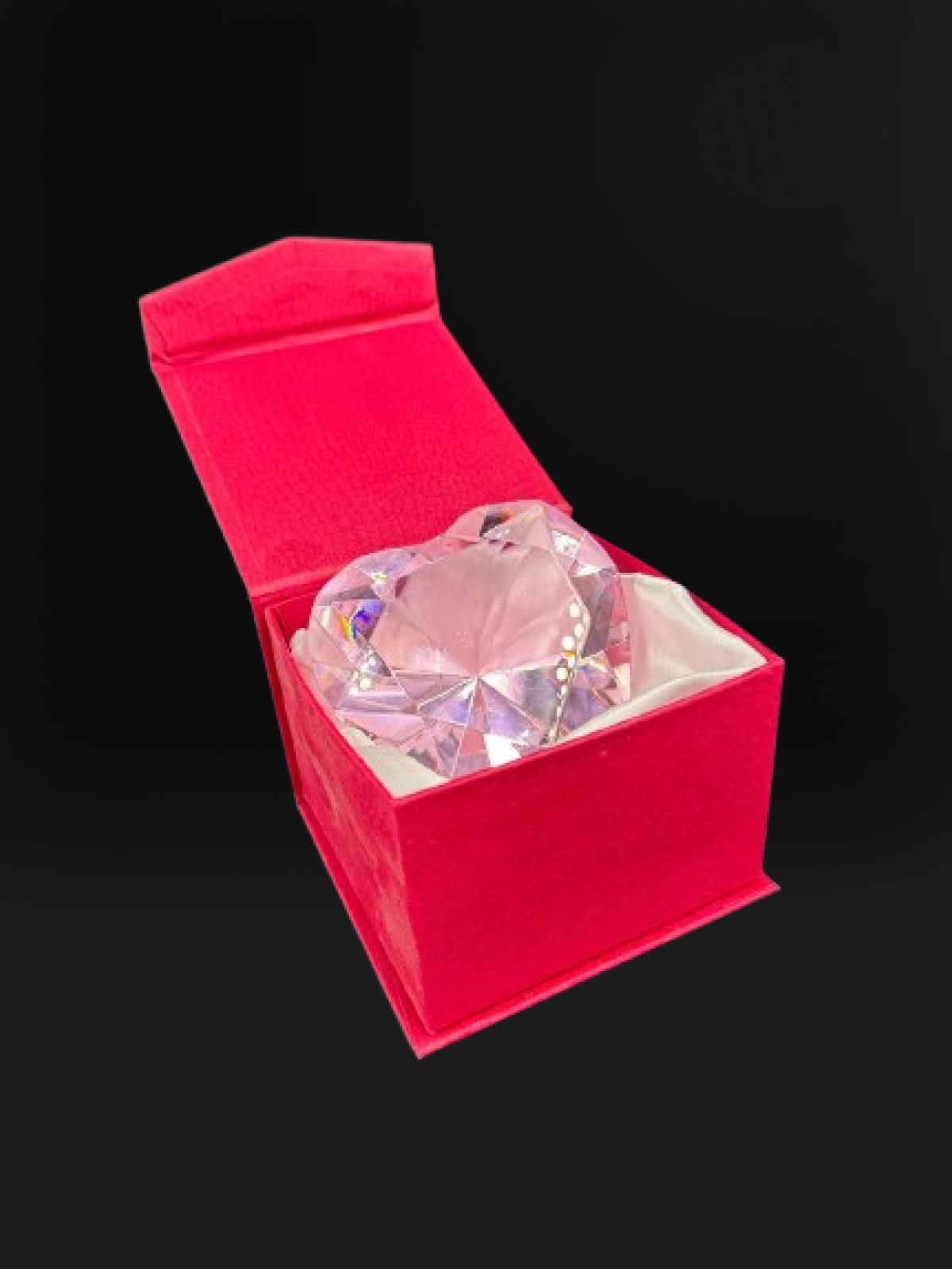 Glass Heart – Pink Crystal