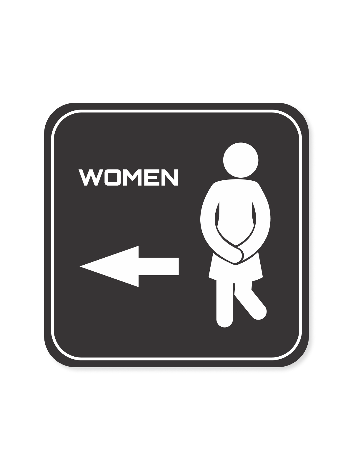 "Man`s & Woman`s Washroom" Aluminum Signs