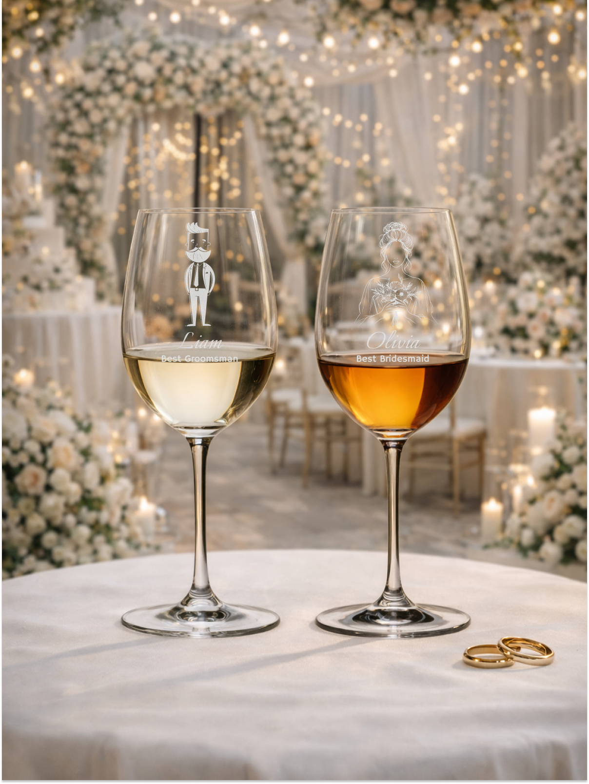 Wedding White Wine Glass - Blanc