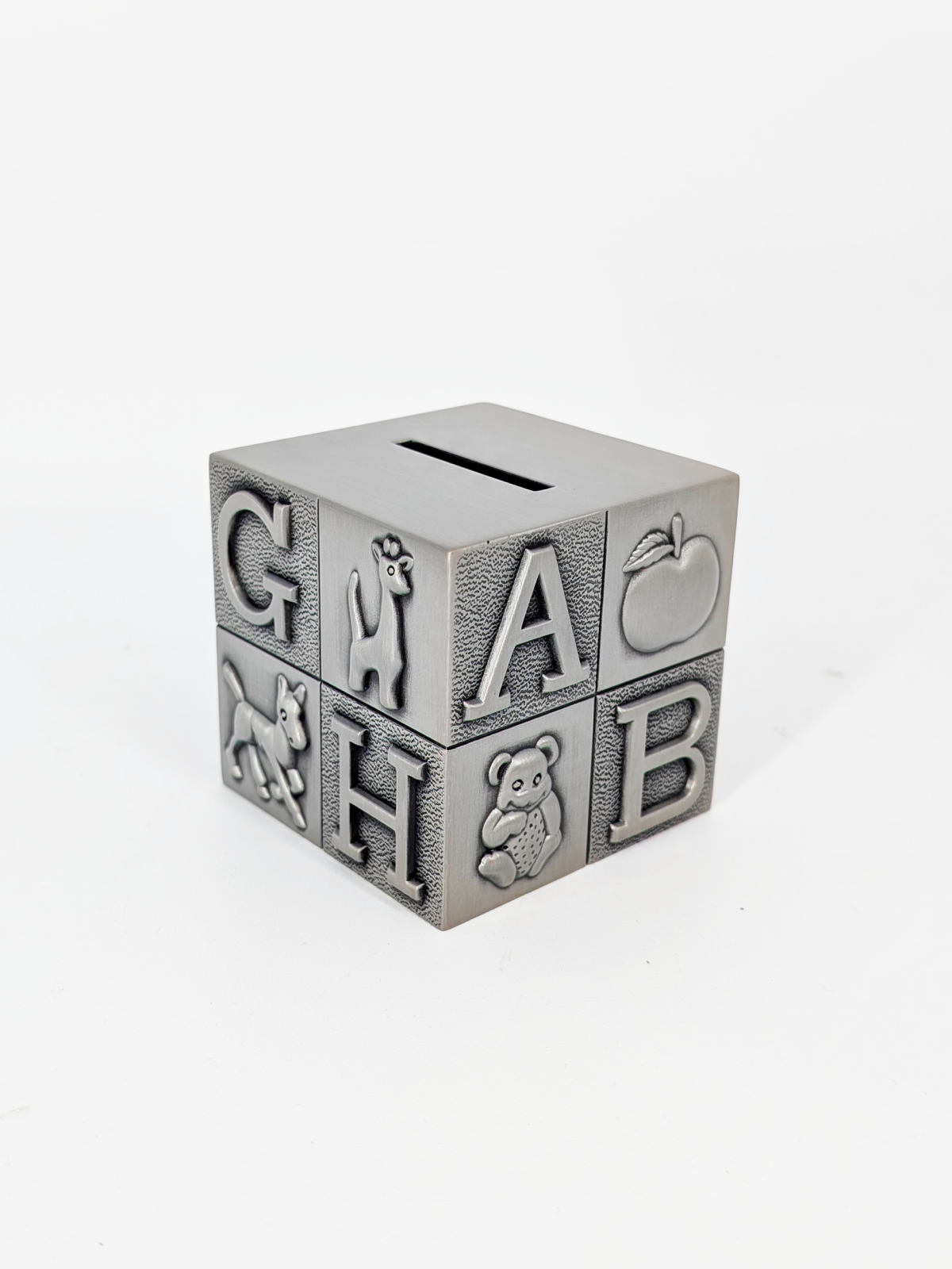 Pewter Piggy Banks - ABC Block