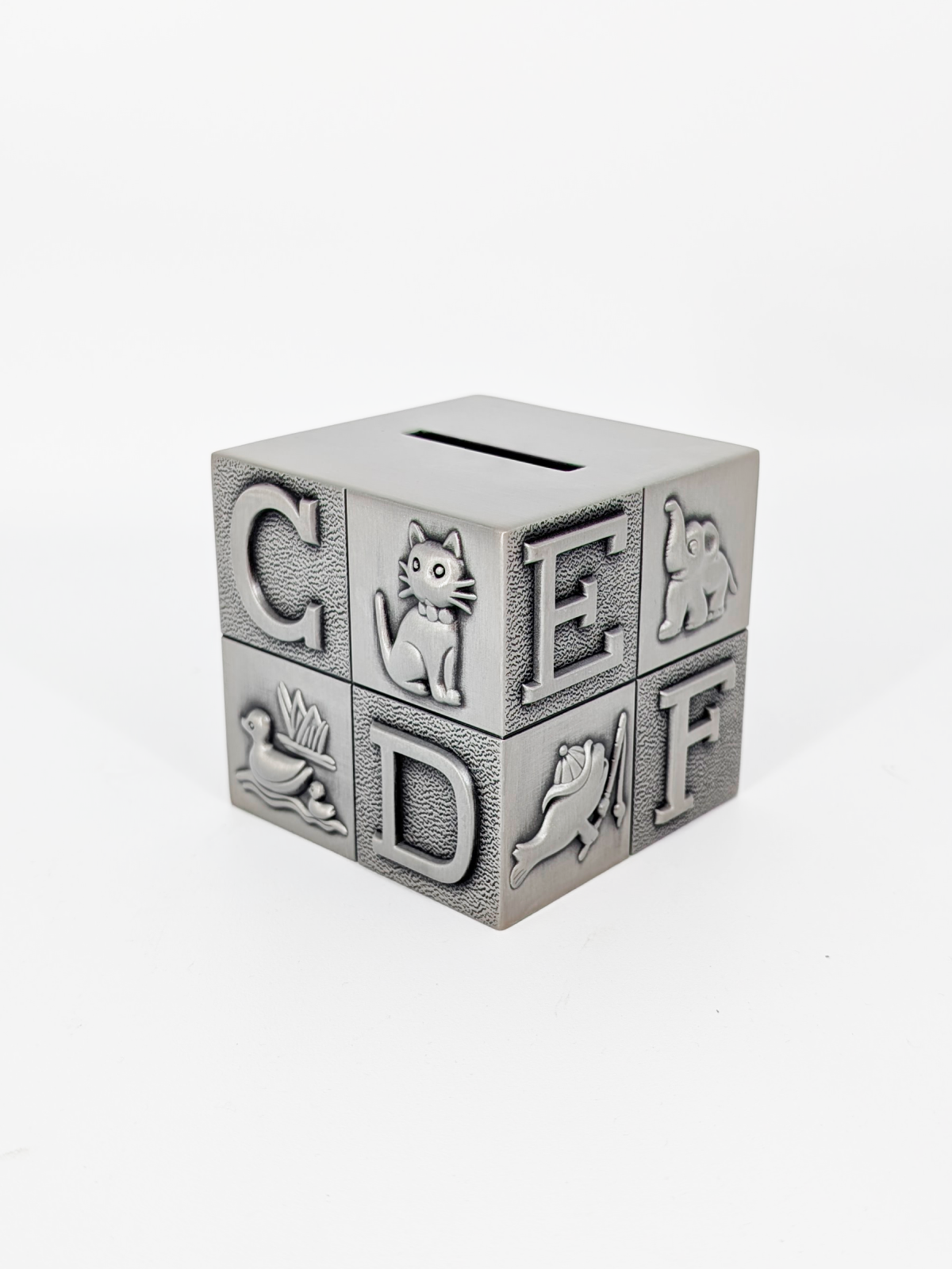 Pewter Piggy Banks - ABC Block