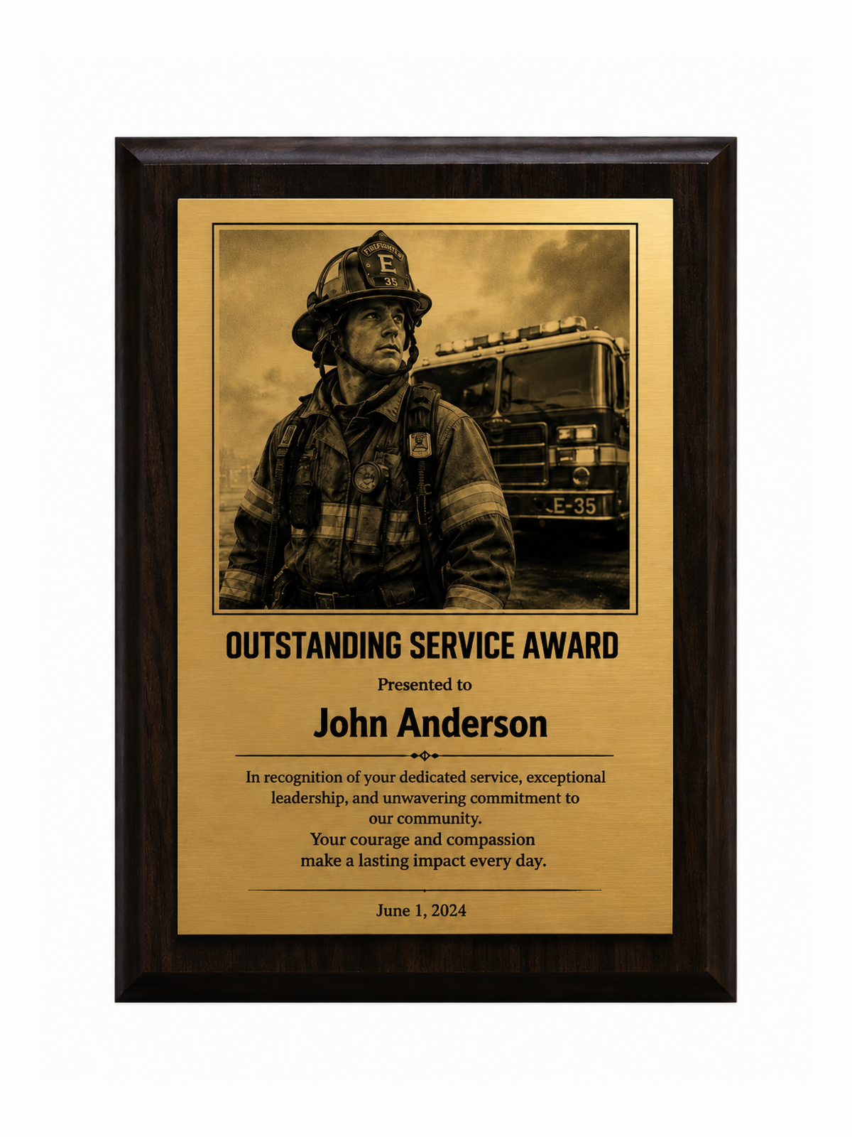 Laminated Wood Plaque with Photo