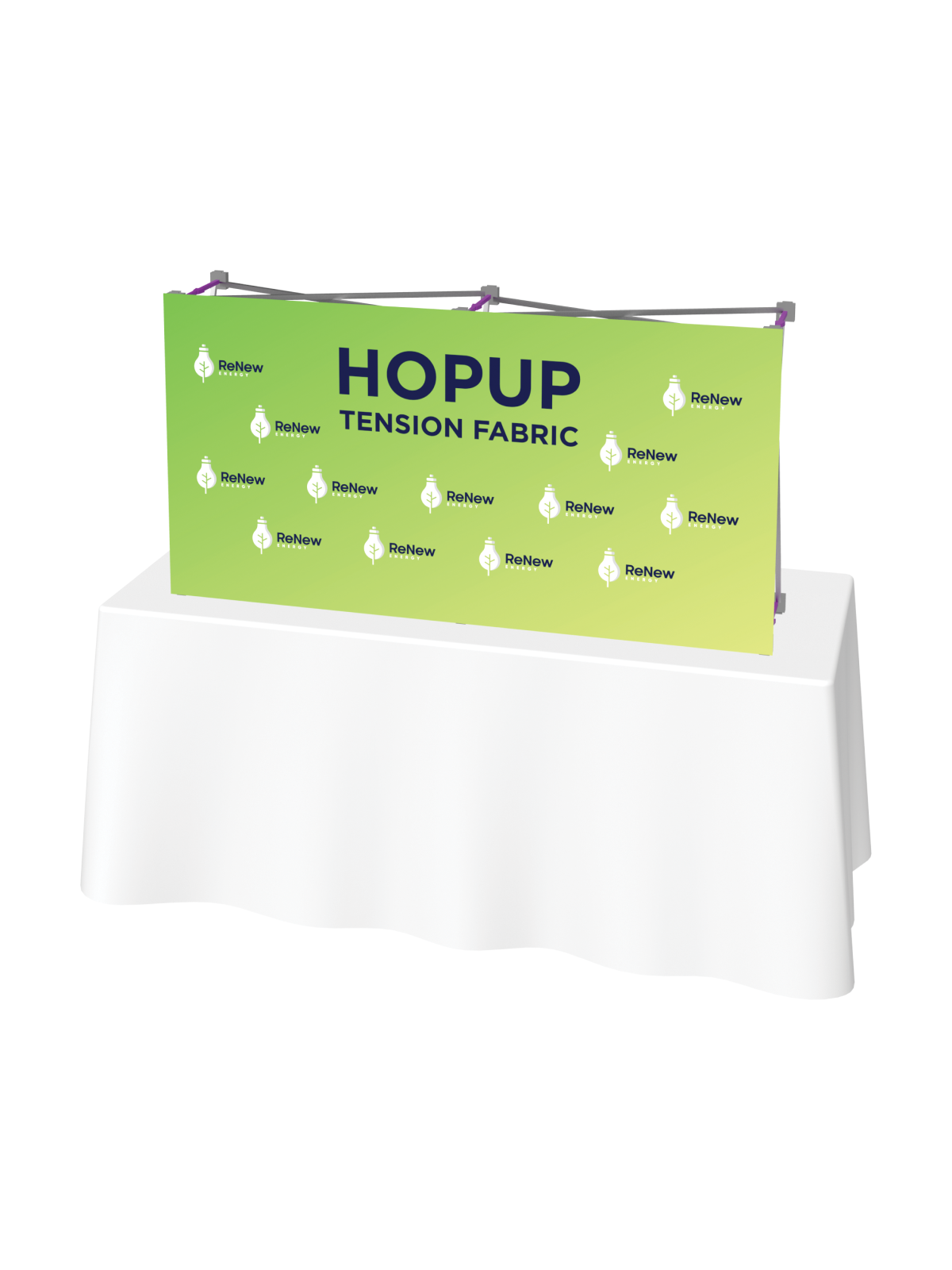 Hopup™ Straight Tabletop Tension Fabric Display - The Engraving Shoppe