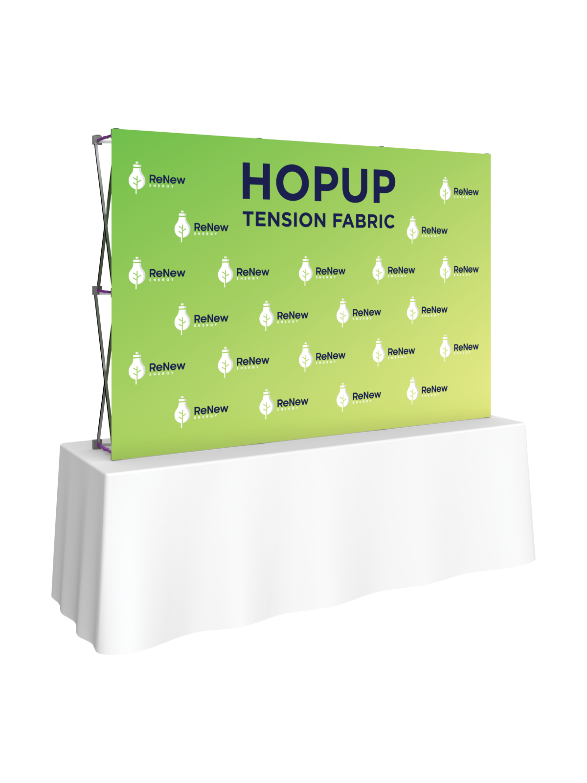 Hopup™ Straight Tabletop Tension Fabric Display - The Engraving Shoppe