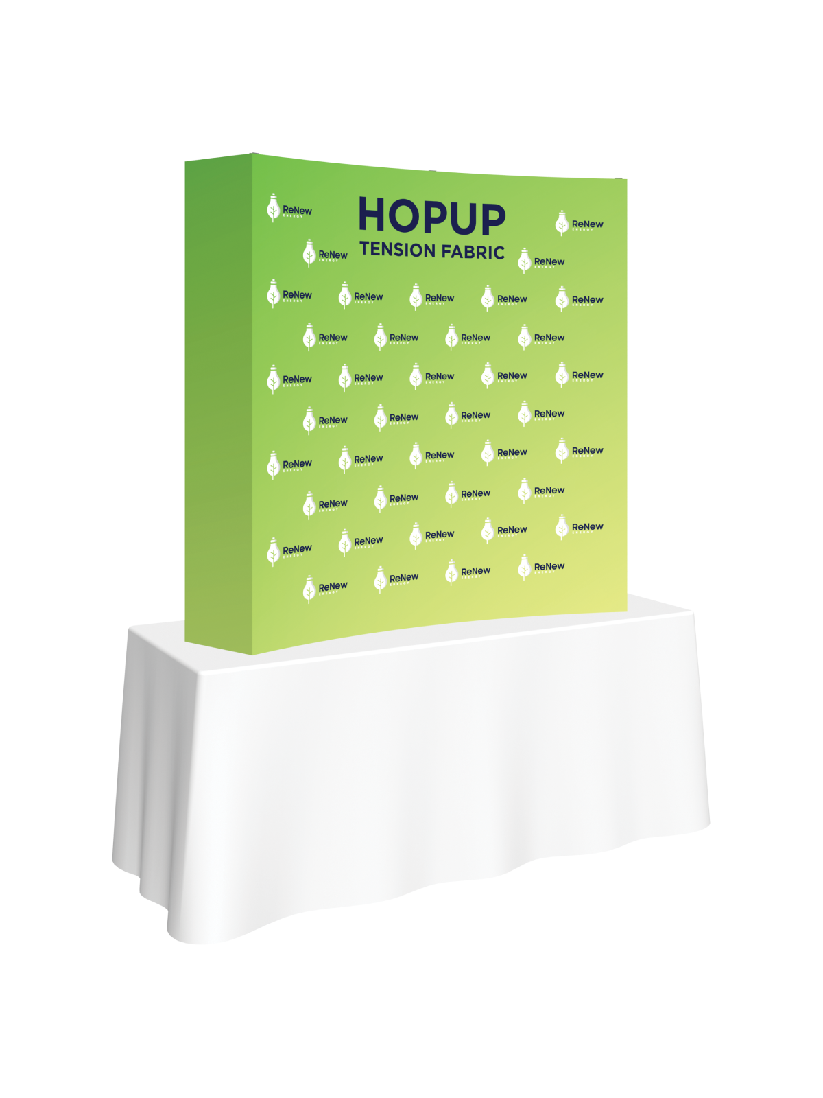 Hopup™ Curved Tabletop Tension Fabric Display - The Engraving Shoppe